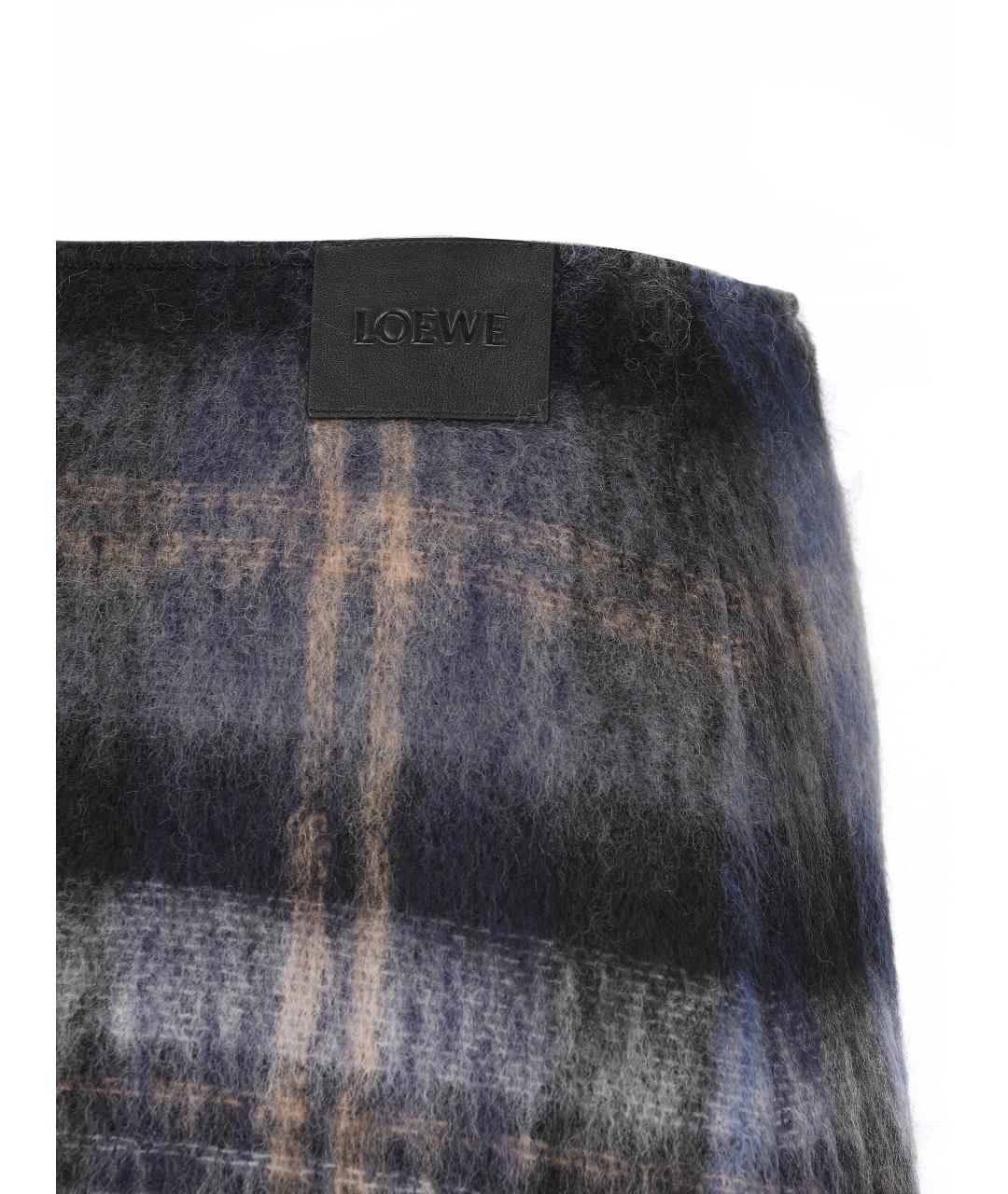 LOEWE Мульти шерстяная юбка мини, фото 4
