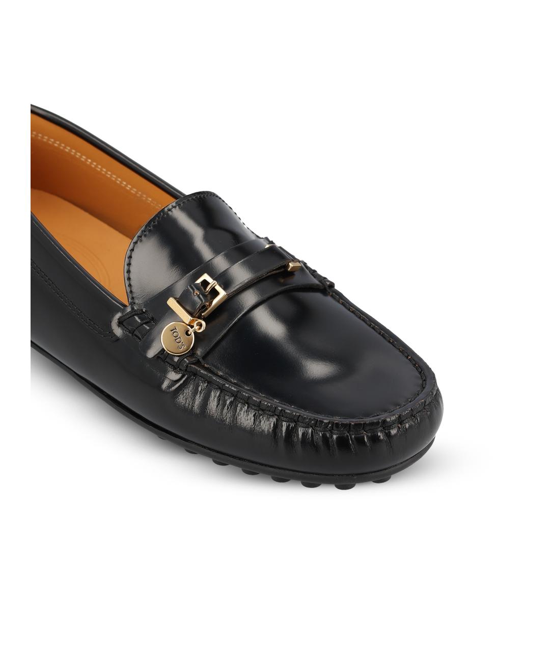 TOD'S Черные кожаные лоферы, фото 4