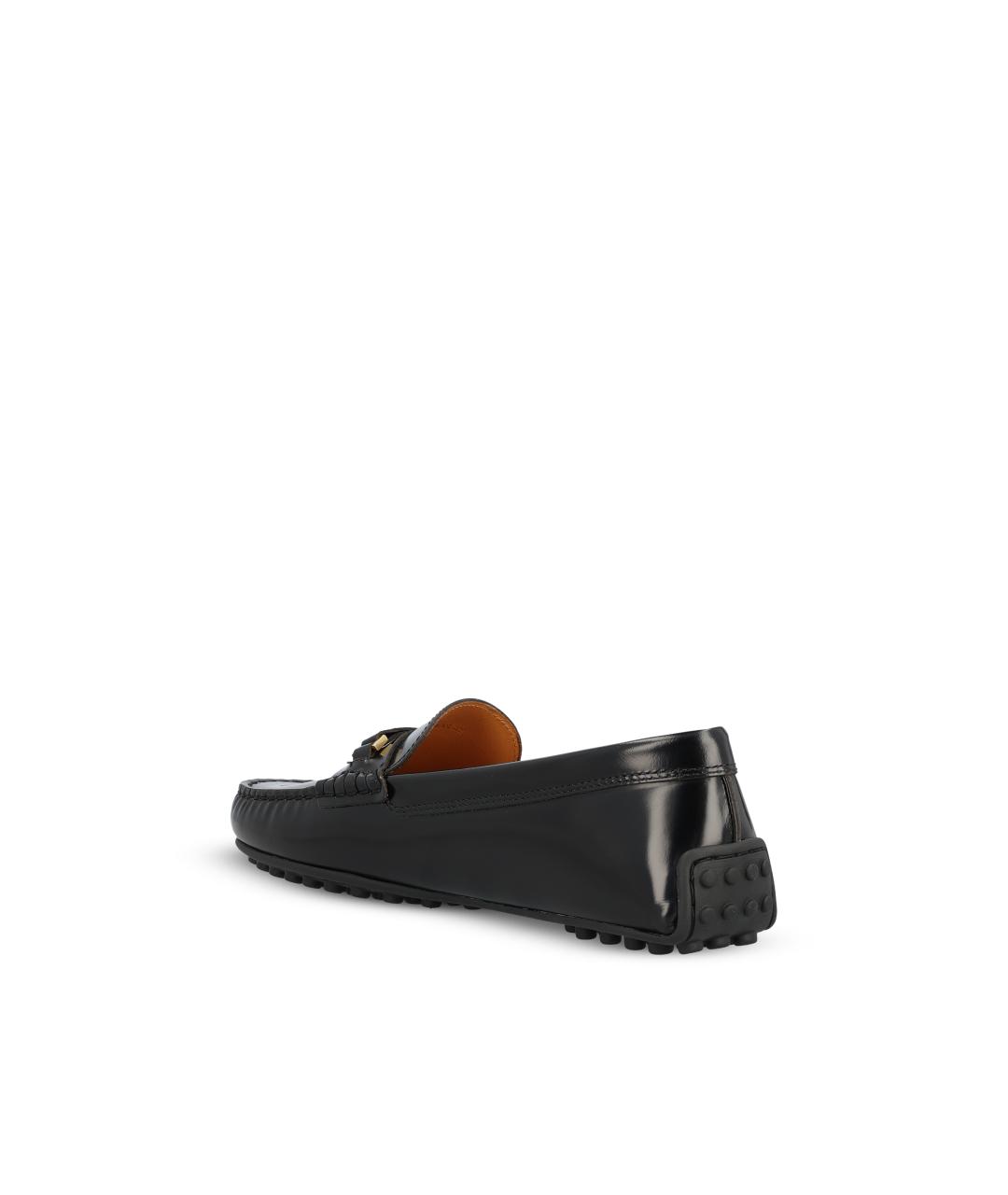TOD'S Черные кожаные лоферы, фото 3