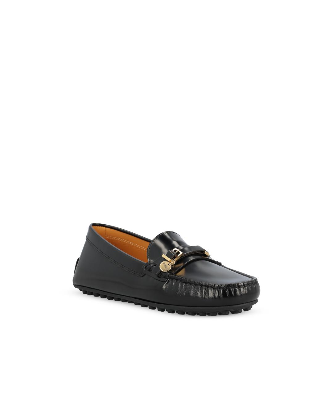 TOD'S Черные кожаные лоферы, фото 2