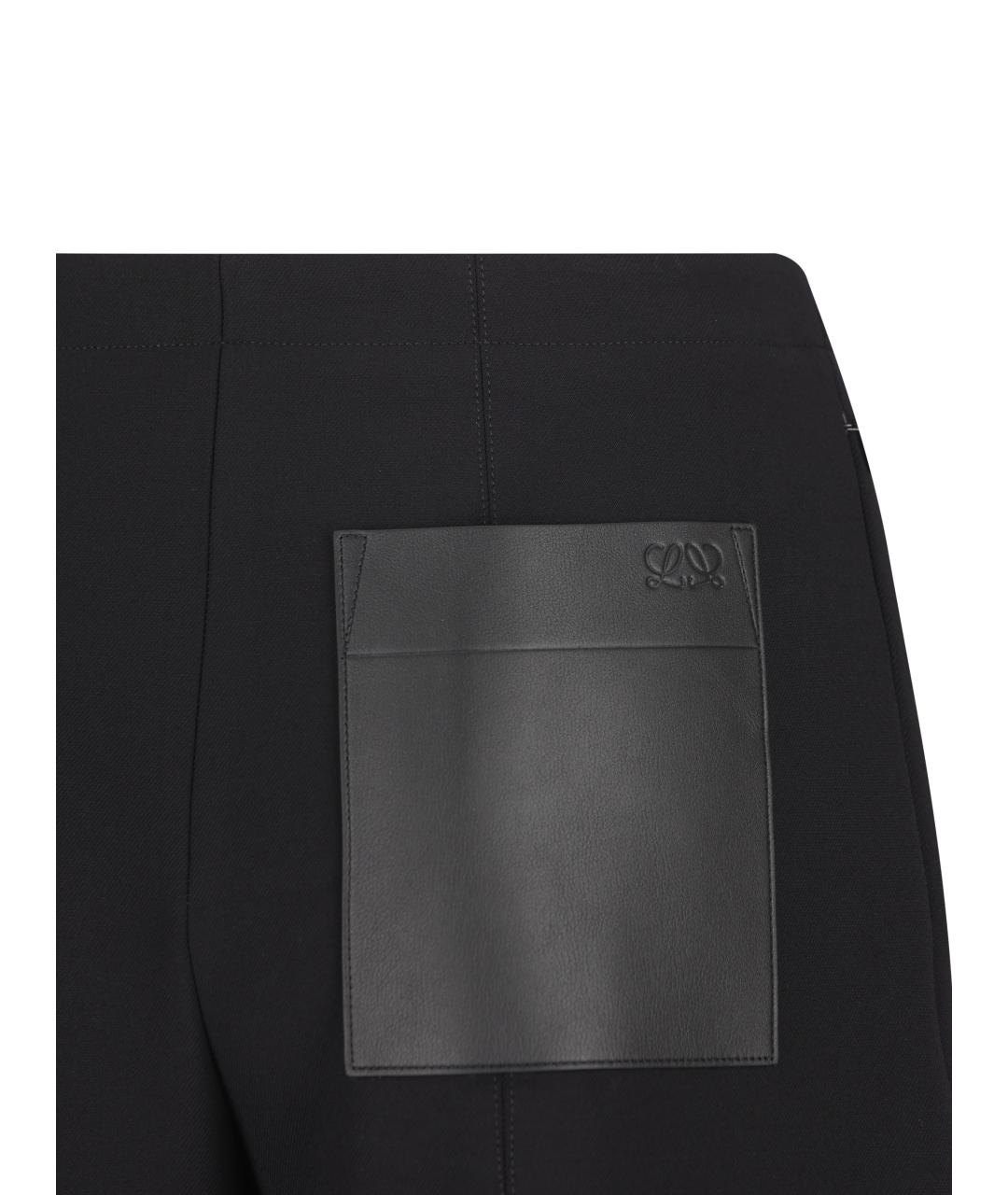LOEWE Черные шерстяные брюки узкие, фото 4