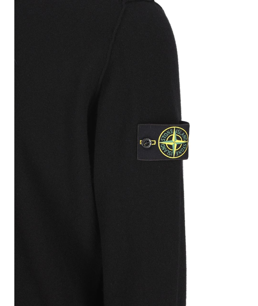 STONE ISLAND Черный шерстяной джемпер / свитер, фото 4