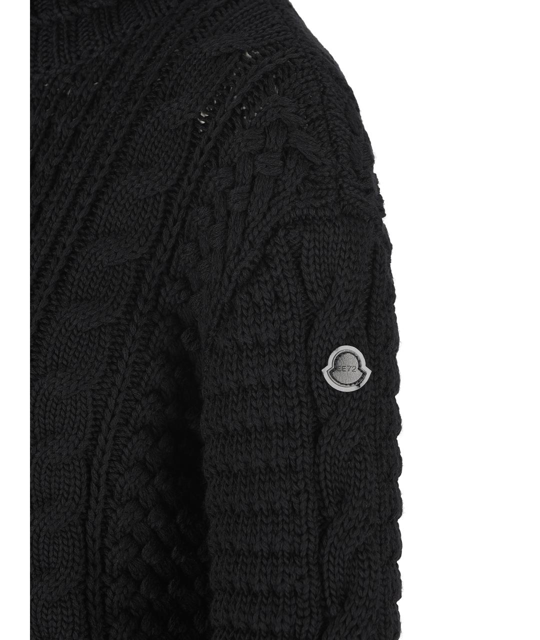 MONCLER Черный шерстяной джемпер / свитер, фото 4
