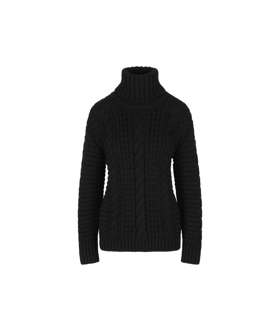 MONCLER Черный шерстяной джемпер / свитер, фото 1