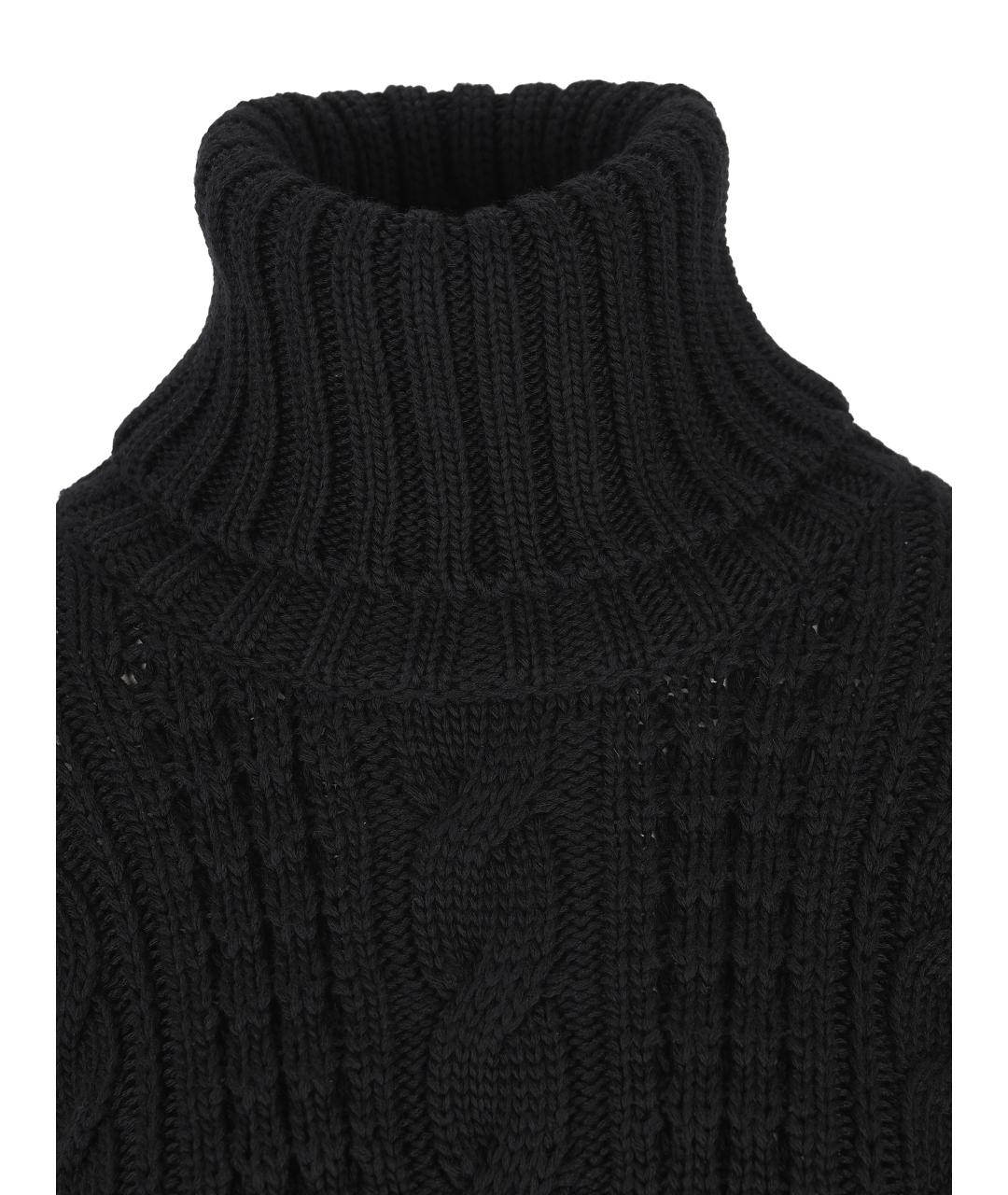 MONCLER Черный шерстяной джемпер / свитер, фото 3