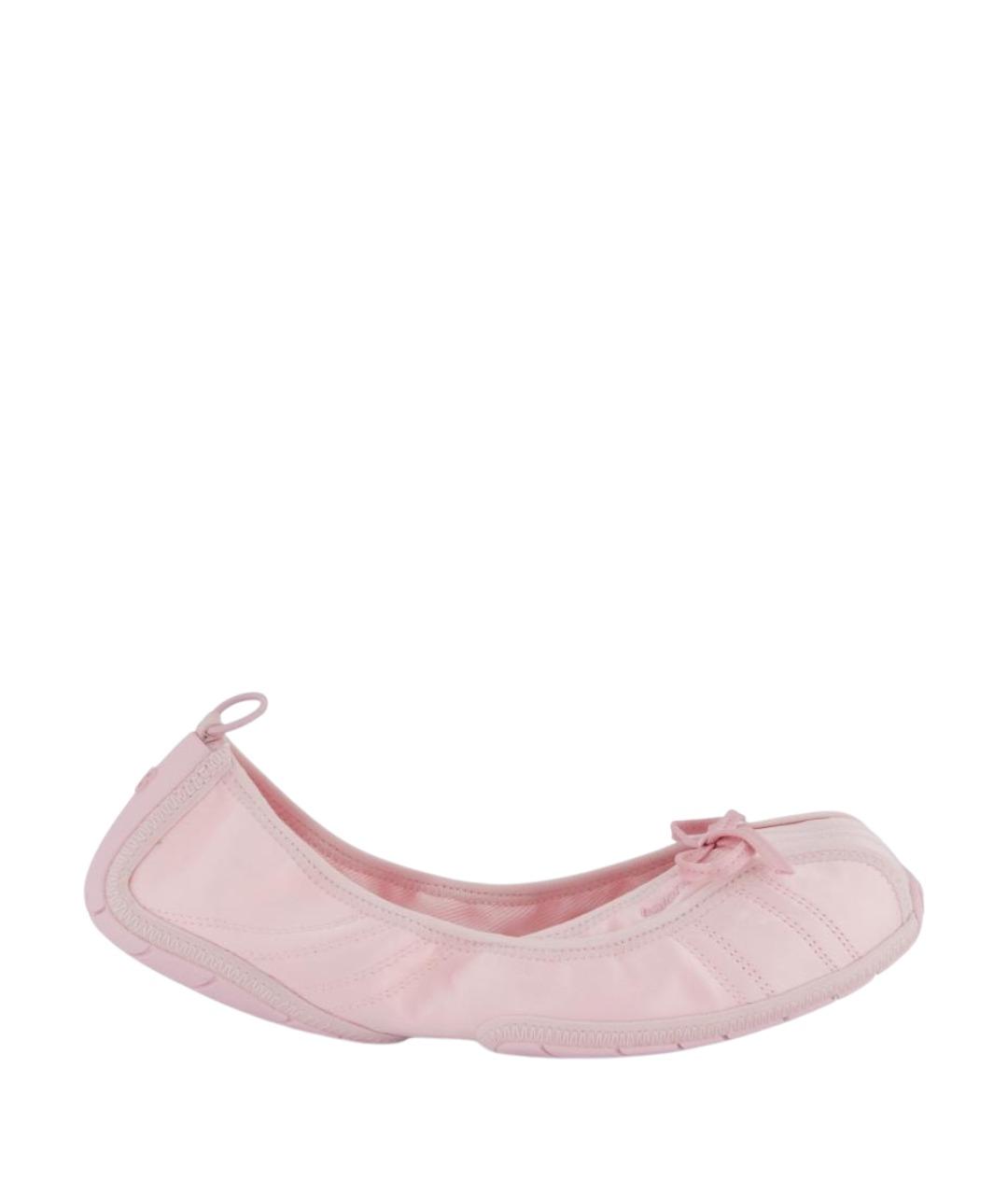 BALENCIAGA Розовые текстильные балетки, фото 1