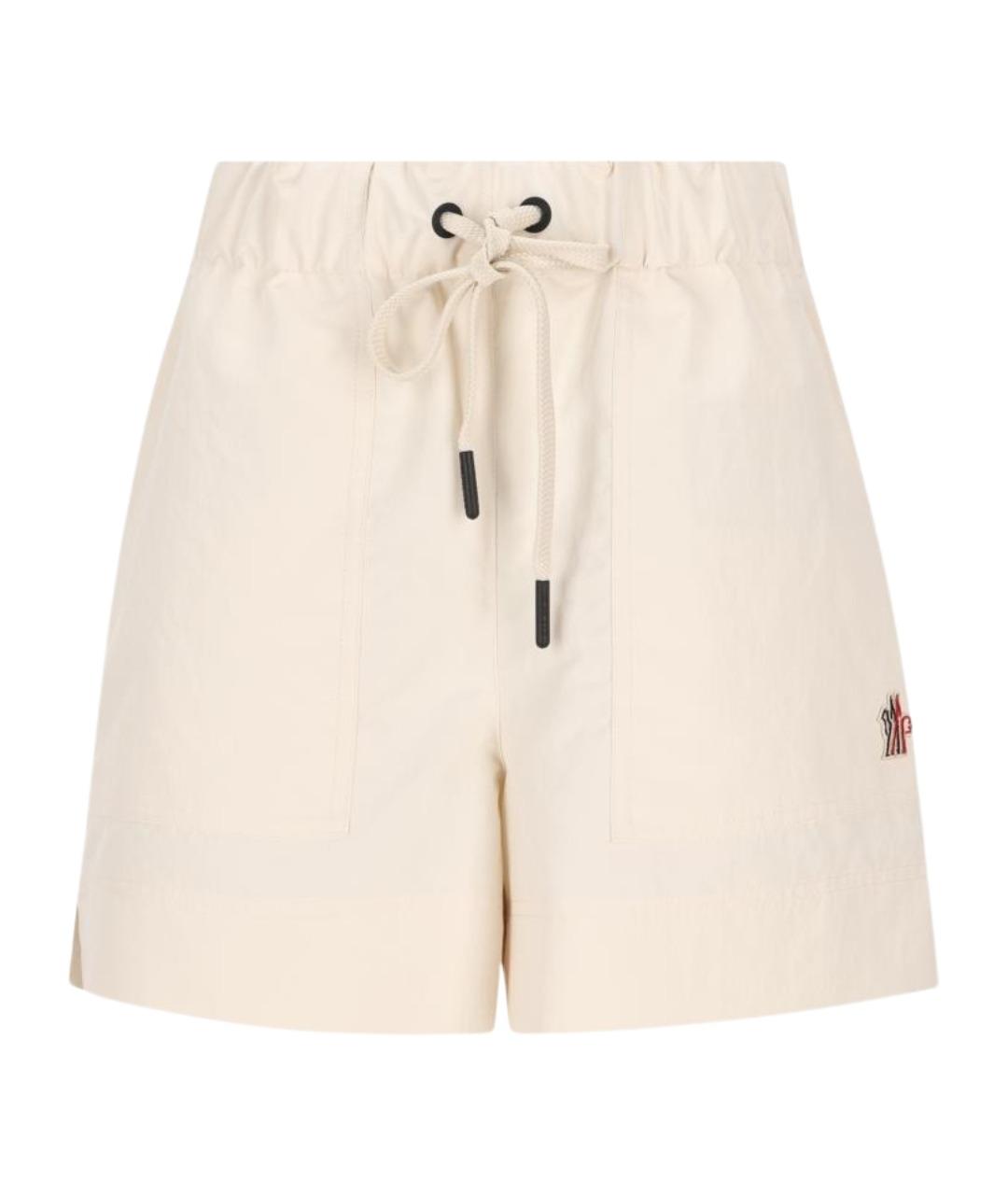 MONCLER GRENOBLE Бежевые полиэстеровые шорты, фото 1