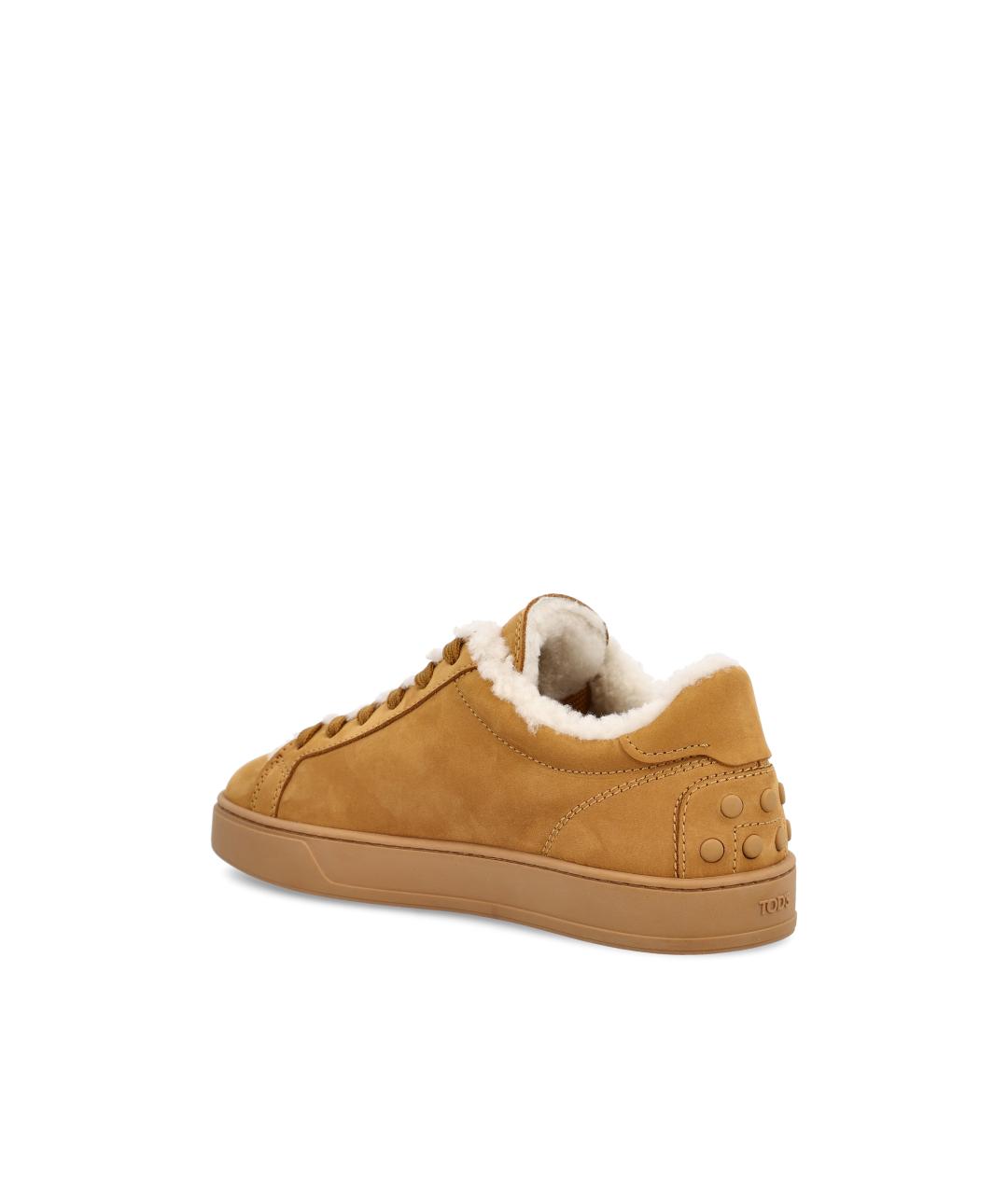 TOD'S Желтые кожаные кеды, фото 3