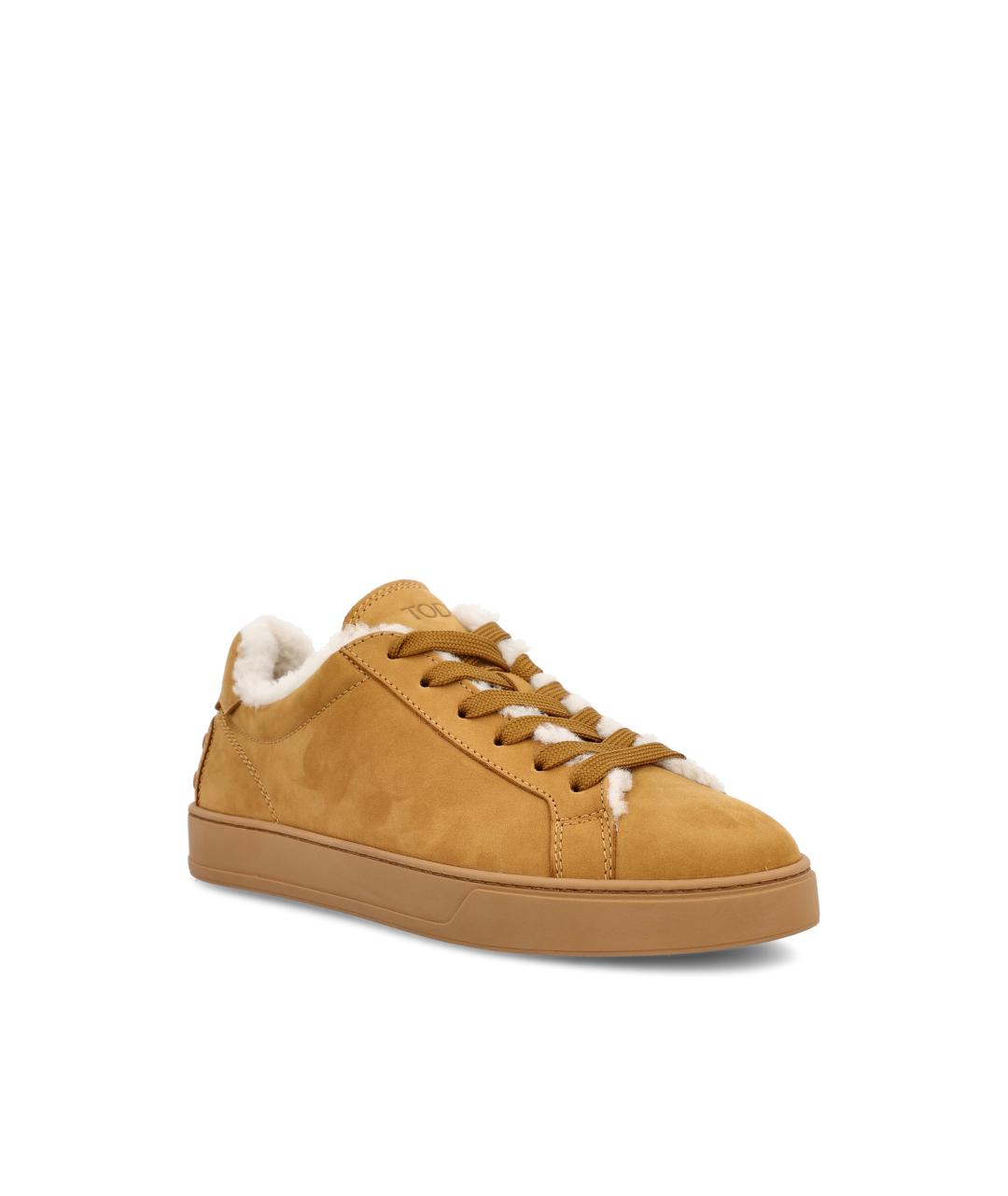 TOD'S Желтые кожаные кеды, фото 2