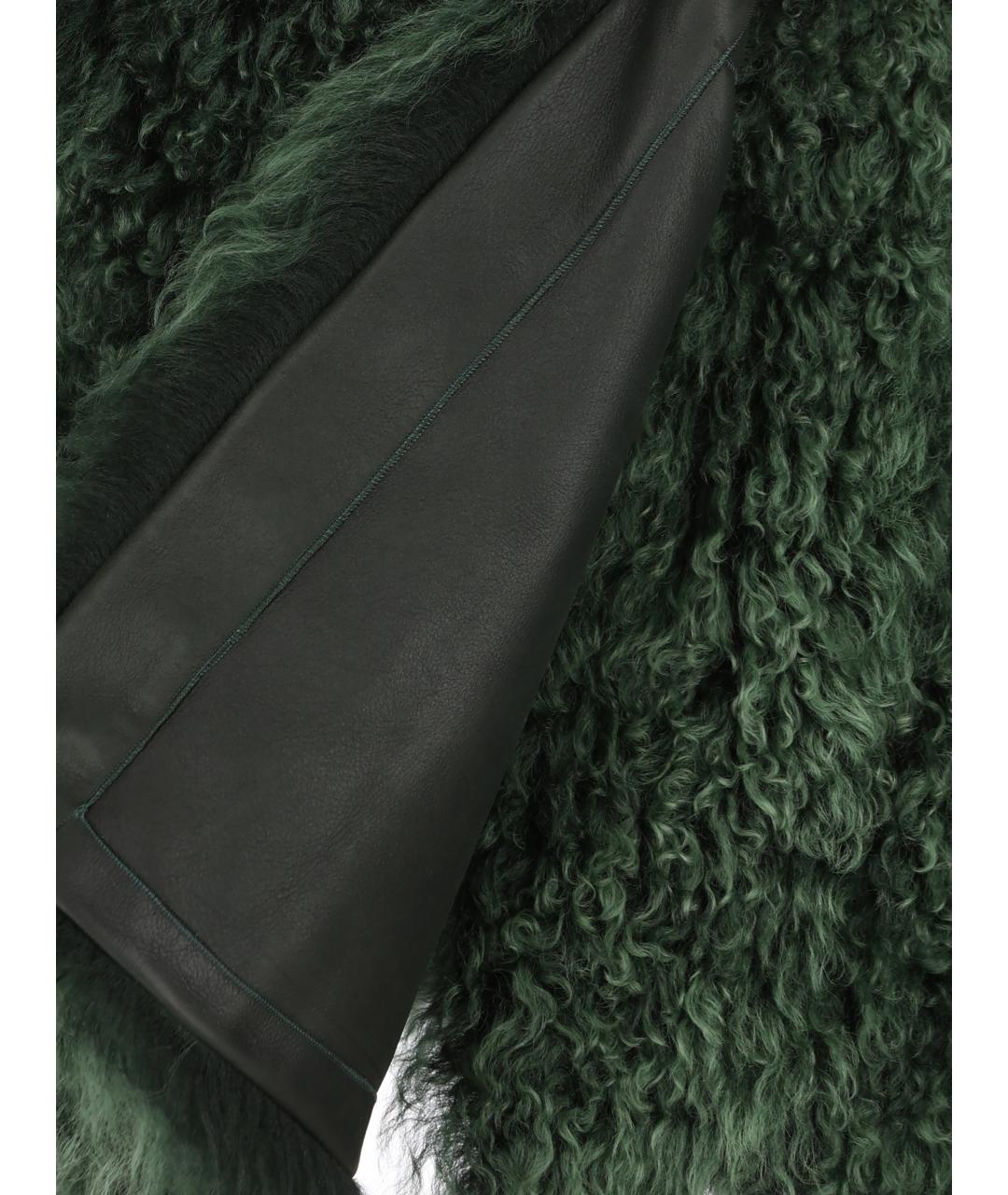 PRADA Зеленая кожаная шуба, фото 4