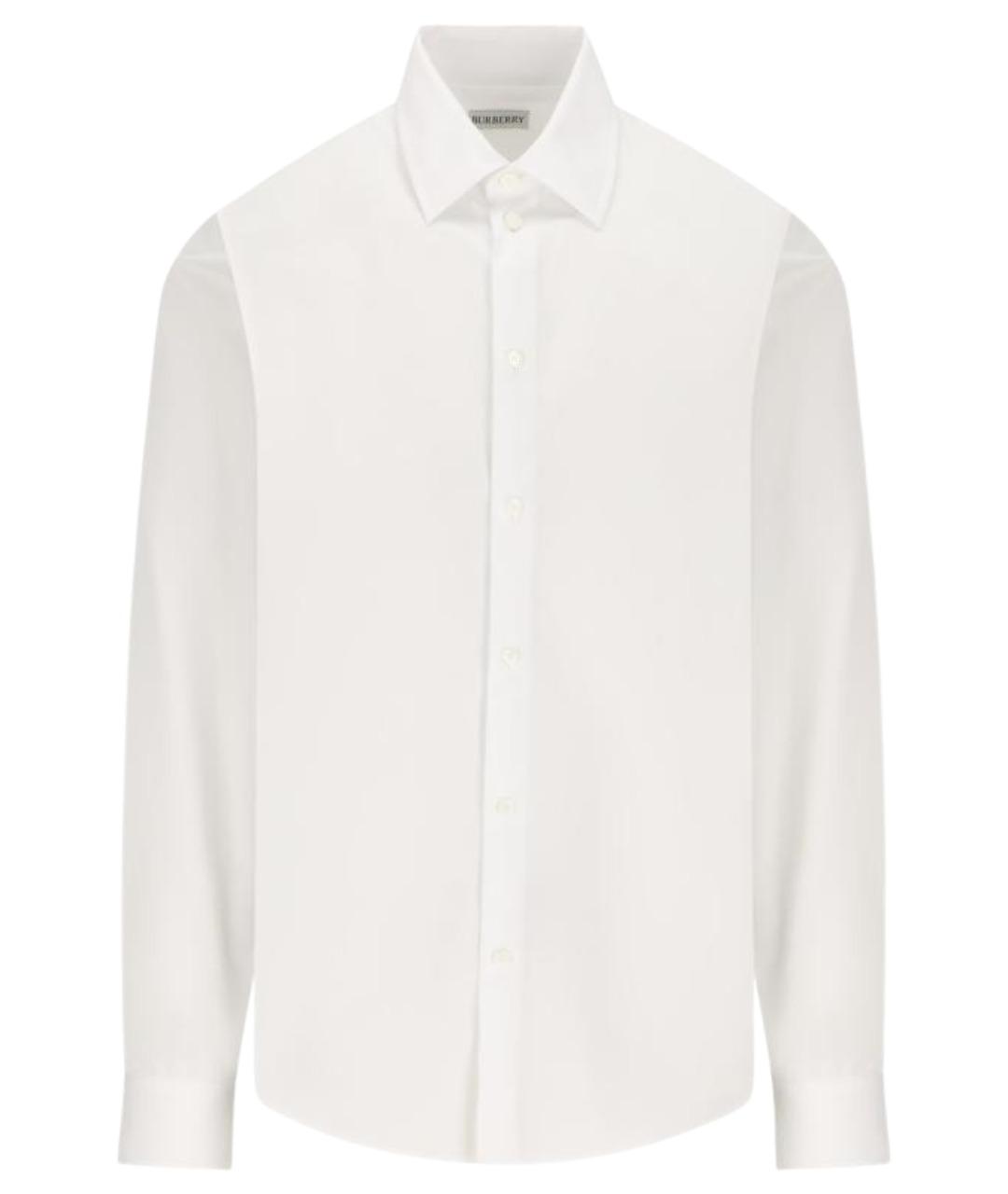 BURBERRY Белая хлопковая классическая рубашка, фото 1