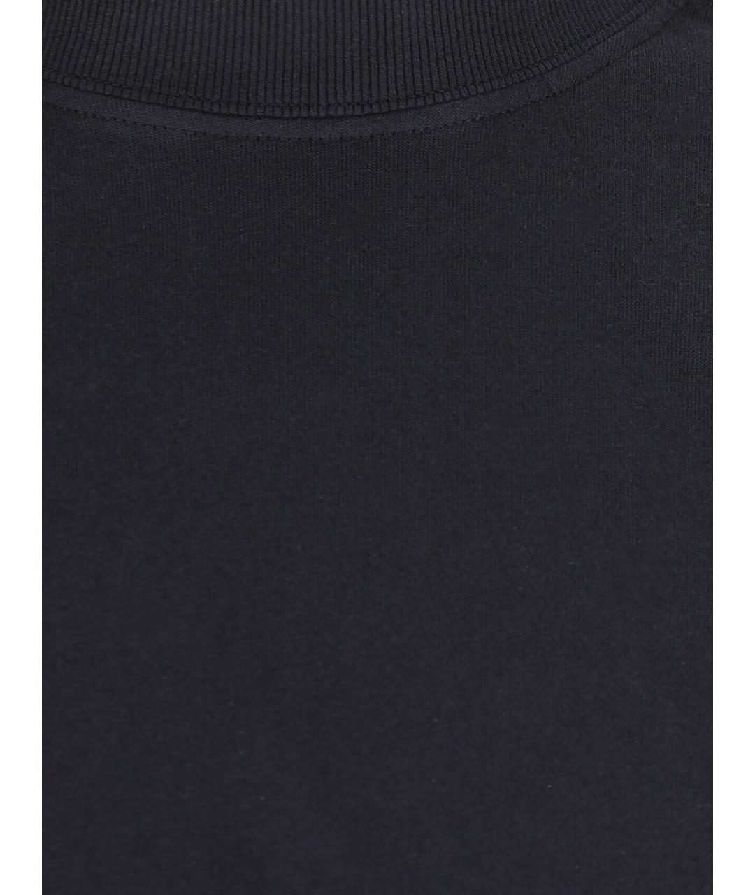 STONE ISLAND Темно-синяя хлопковая футболка, фото 4