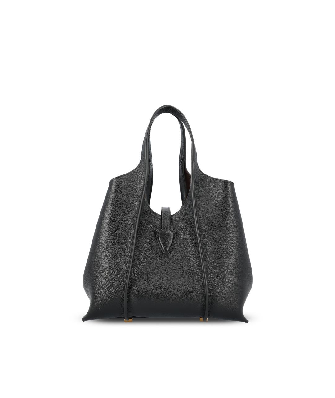 TOD'S Черная кожаная сумка тоут, фото 2