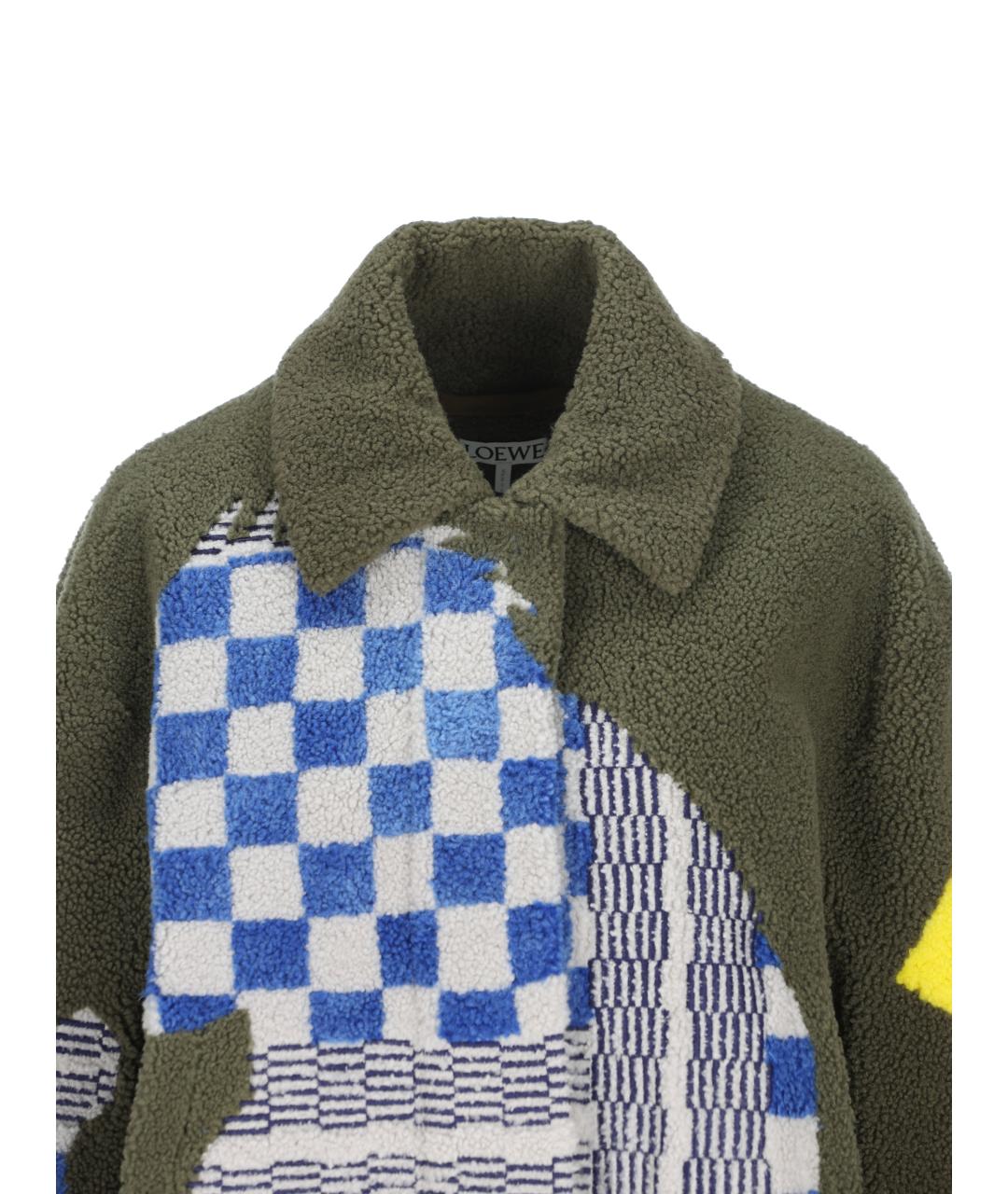 LOEWE Зеленая кожаная куртка, фото 3