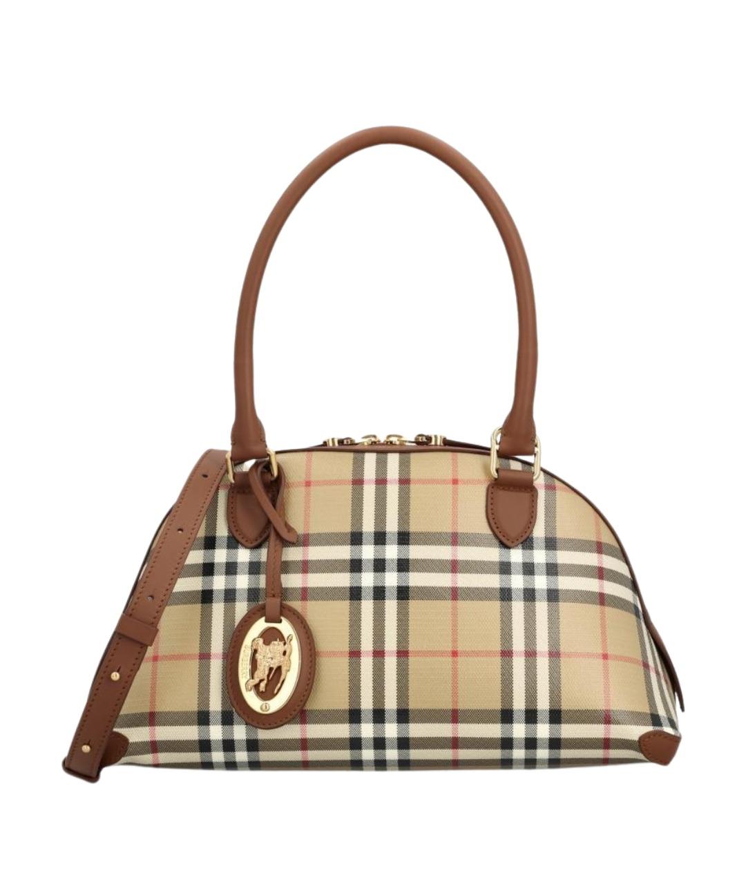 BURBERRY Бежевая сумка тоут из канвы, фото 1