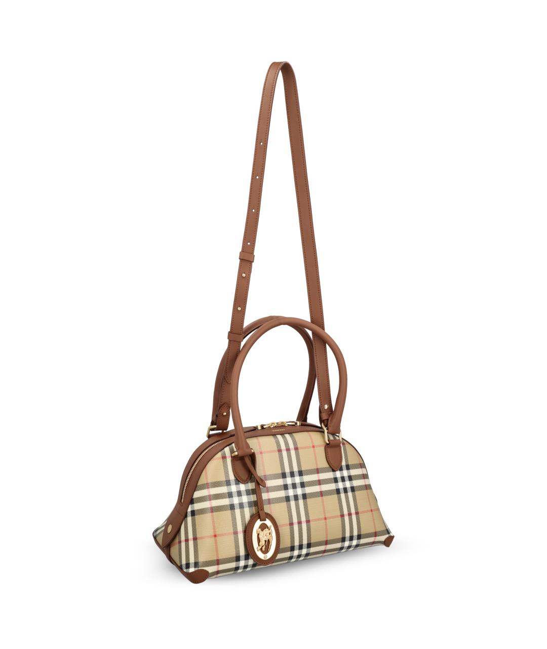 BURBERRY Бежевая сумка тоут из канвы, фото 3