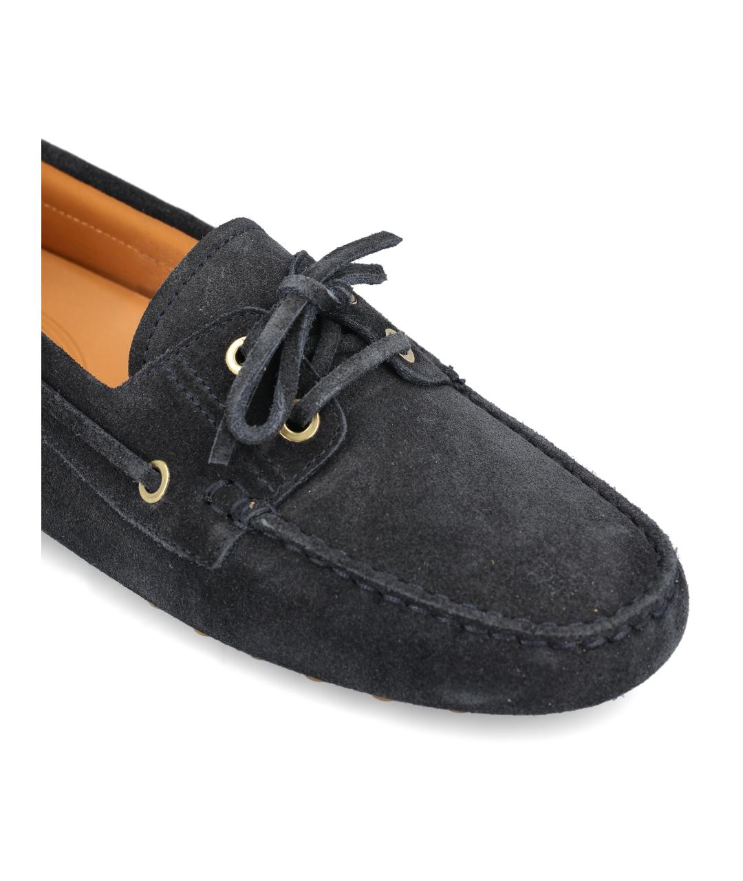 TOD'S Темно-синие замшевые мокасины, фото 4