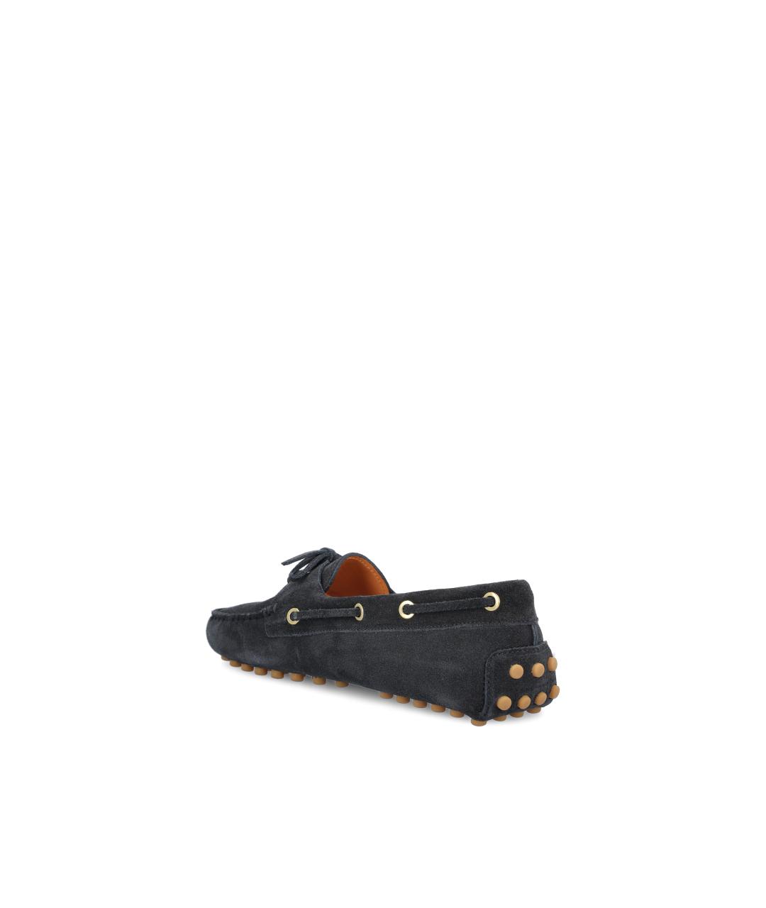 TOD'S Темно-синие замшевые мокасины, фото 3