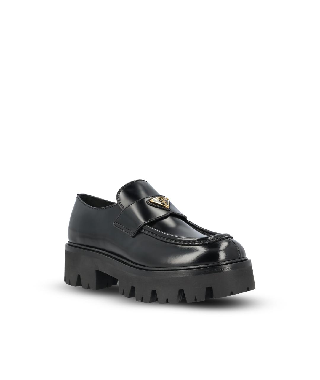 PRADA Черные кожаные лоферы, фото 2