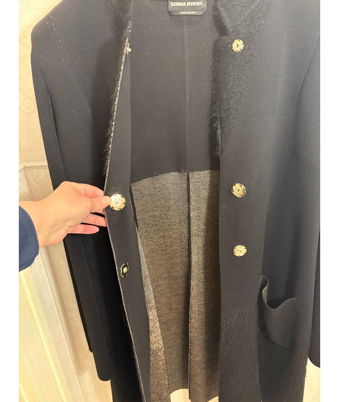 SONIA RYKIEL Черное шерстяное пальто, фото 8