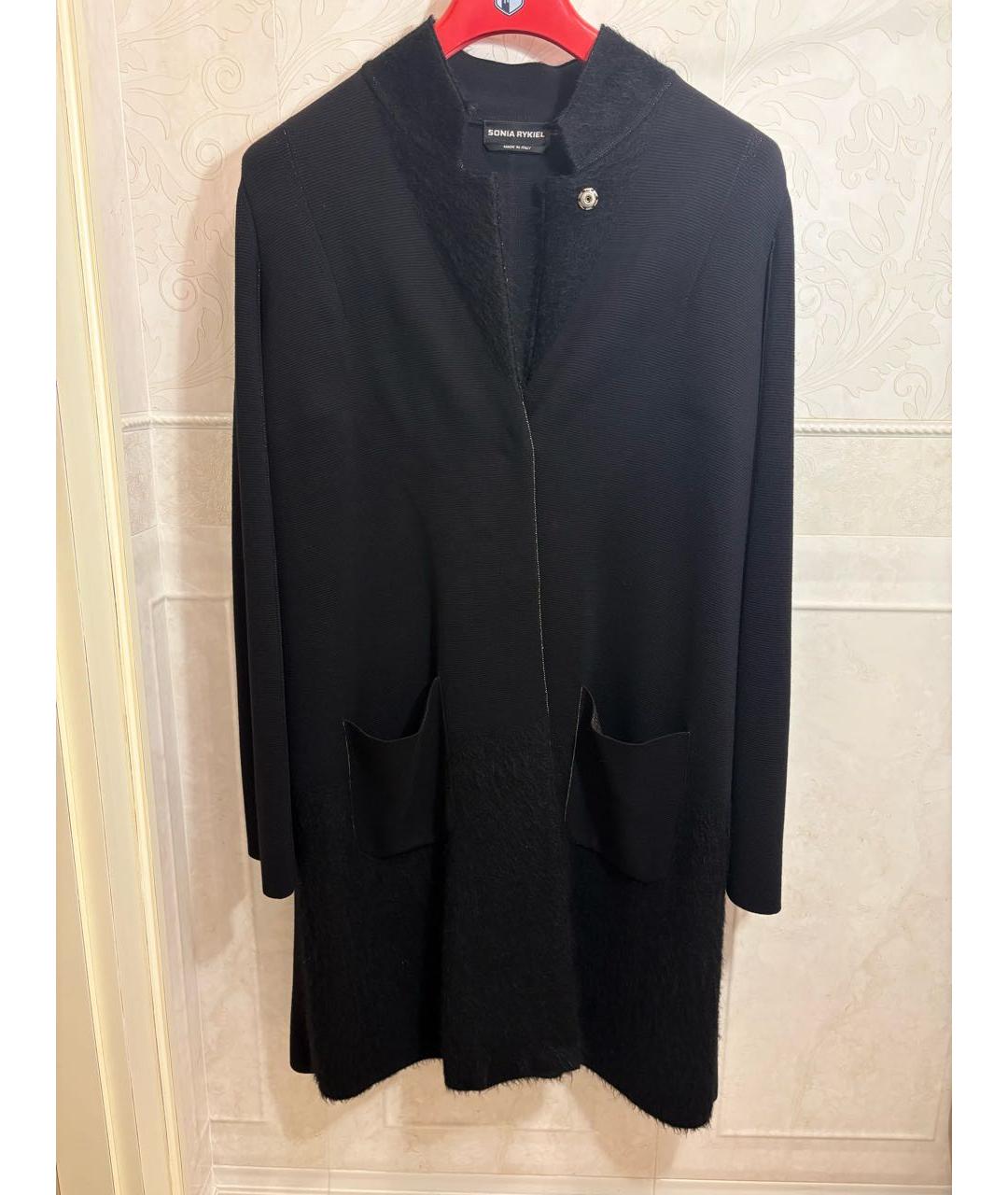 SONIA RYKIEL Черное шерстяное пальто, фото 7