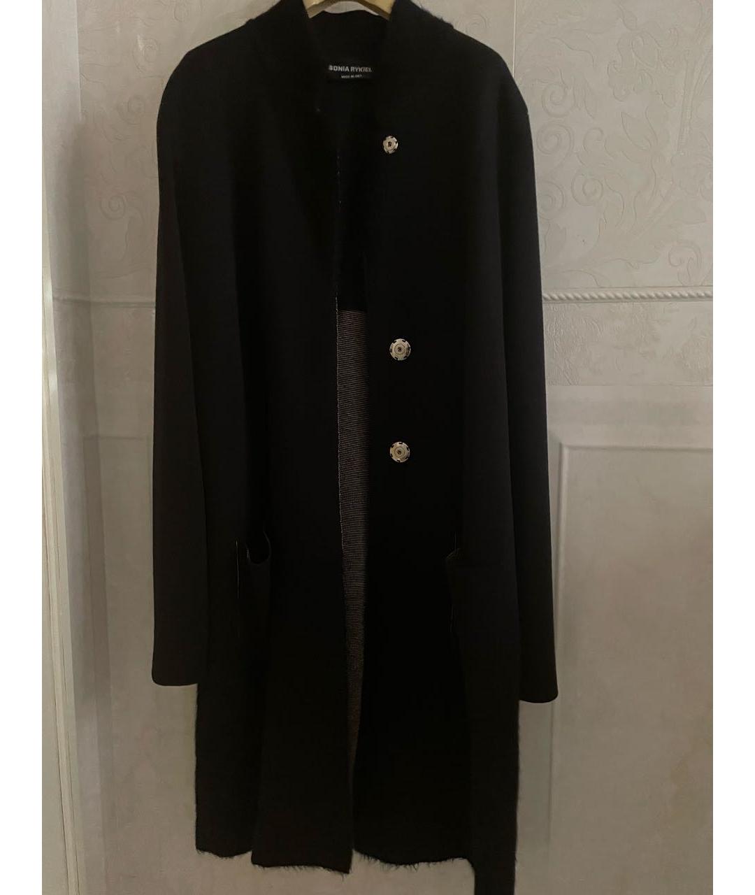 SONIA RYKIEL Черное шерстяное пальто, фото 9
