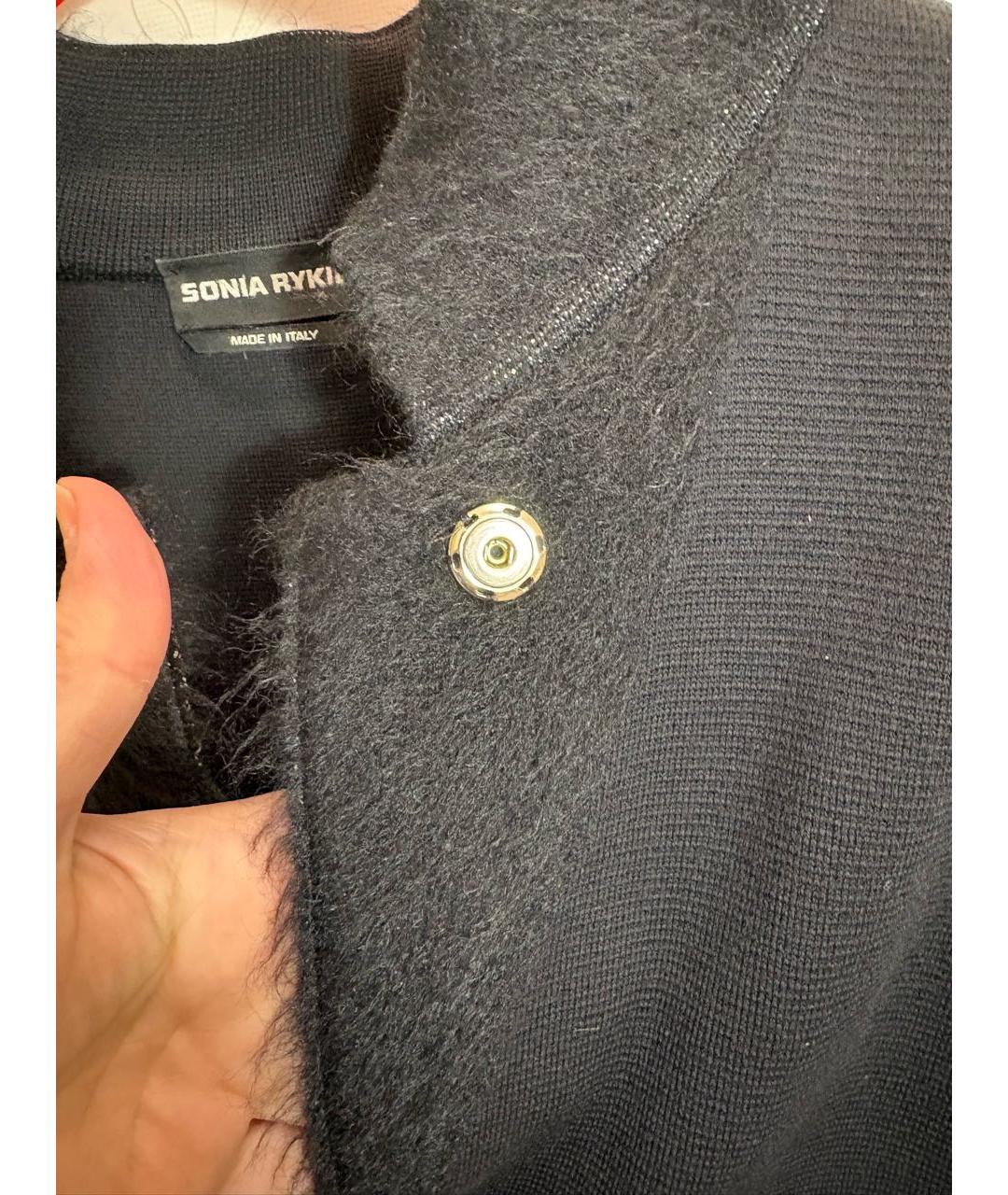 SONIA RYKIEL Черное шерстяное пальто, фото 4