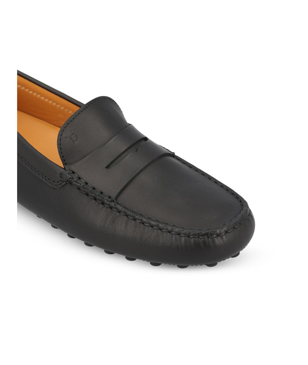 TOD'S Черные кожаные мокасины, фото 4