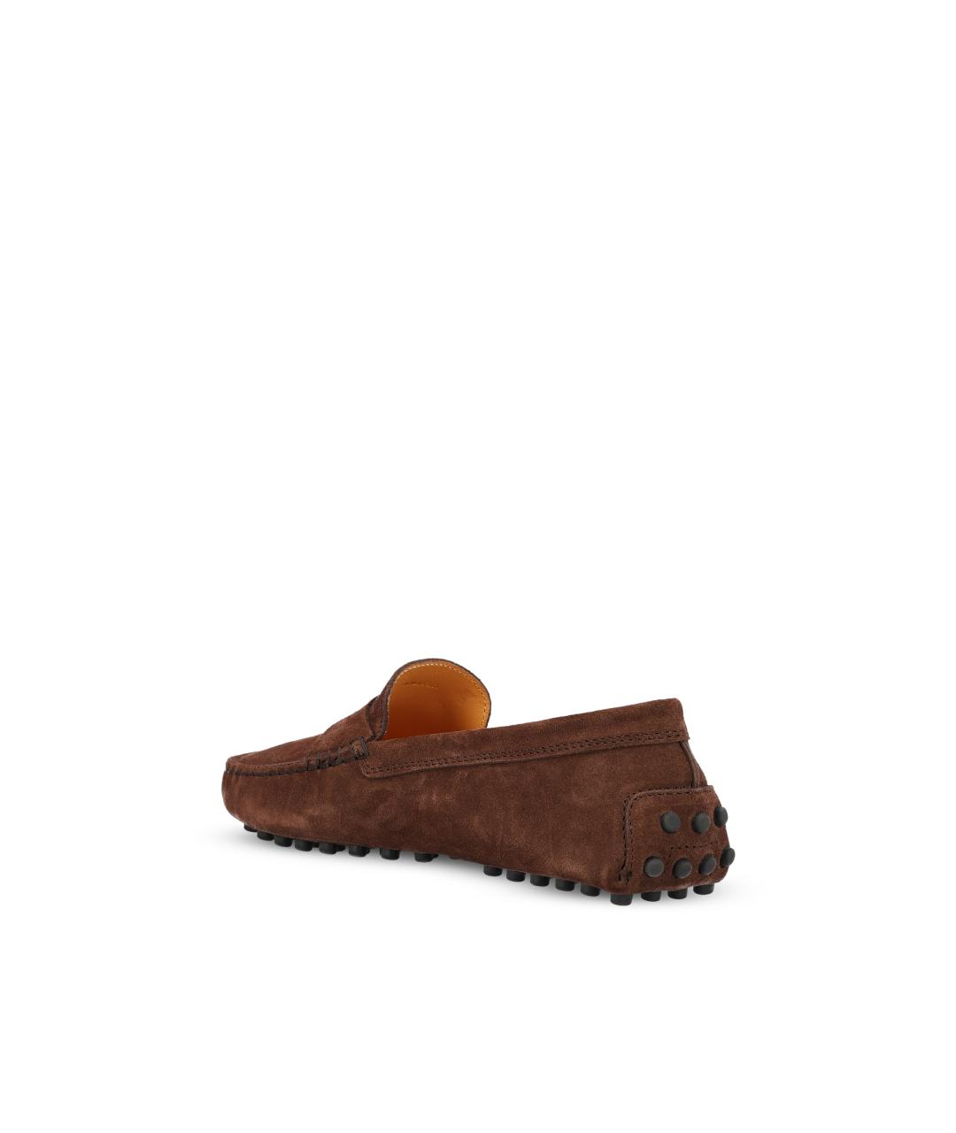 TOD'S Коричневые замшевые мокасины, фото 3