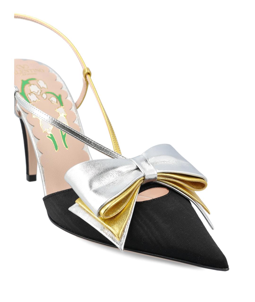VALENTINO Черные текстильные туфли, фото 4