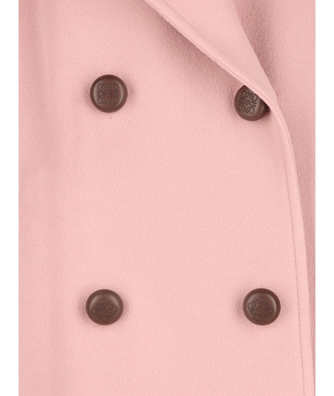 LOEWE Розовое шерстяное пальто, фото 3