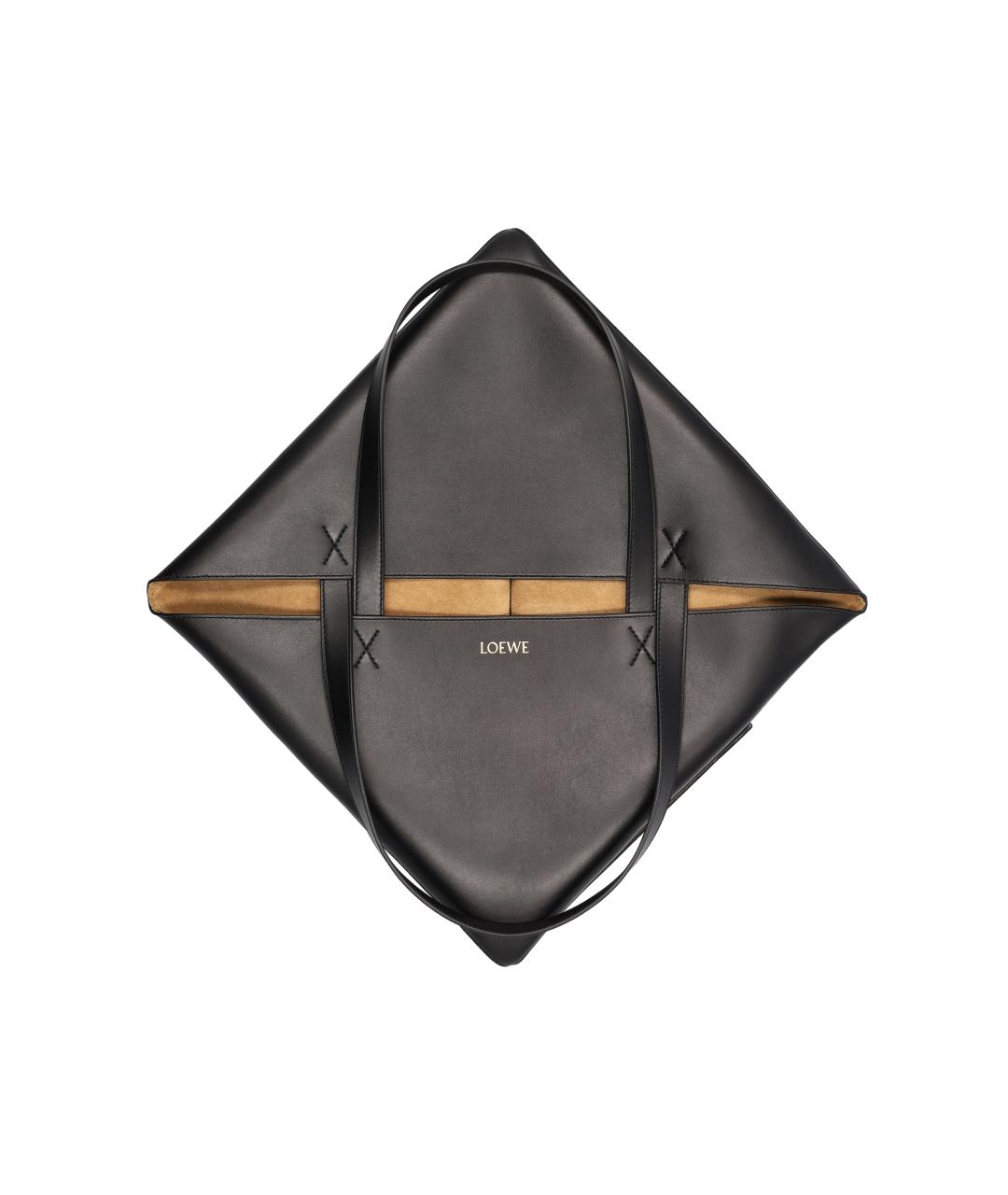 LOEWE Черная кожаная сумка тоут, фото 4