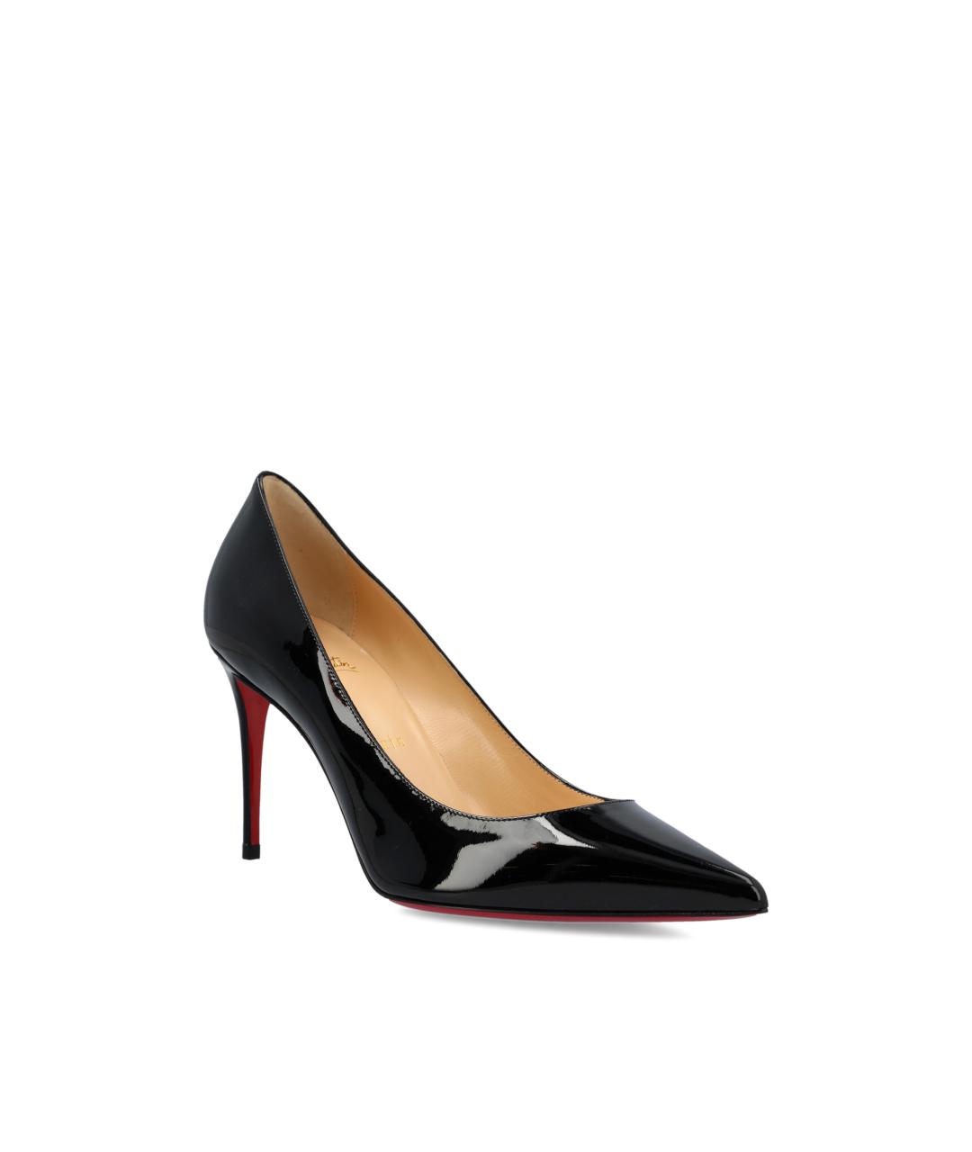 CHRISTIAN LOUBOUTIN Черные кожаные туфли, фото 2