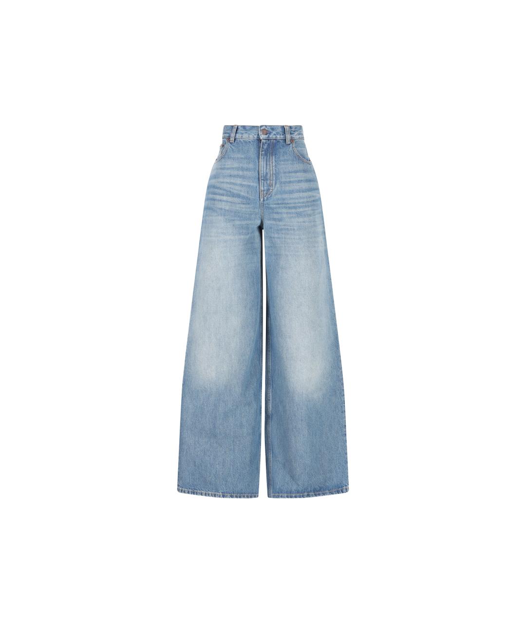 CHLOE Голубые хлопковые прямые джинсы, фото 5