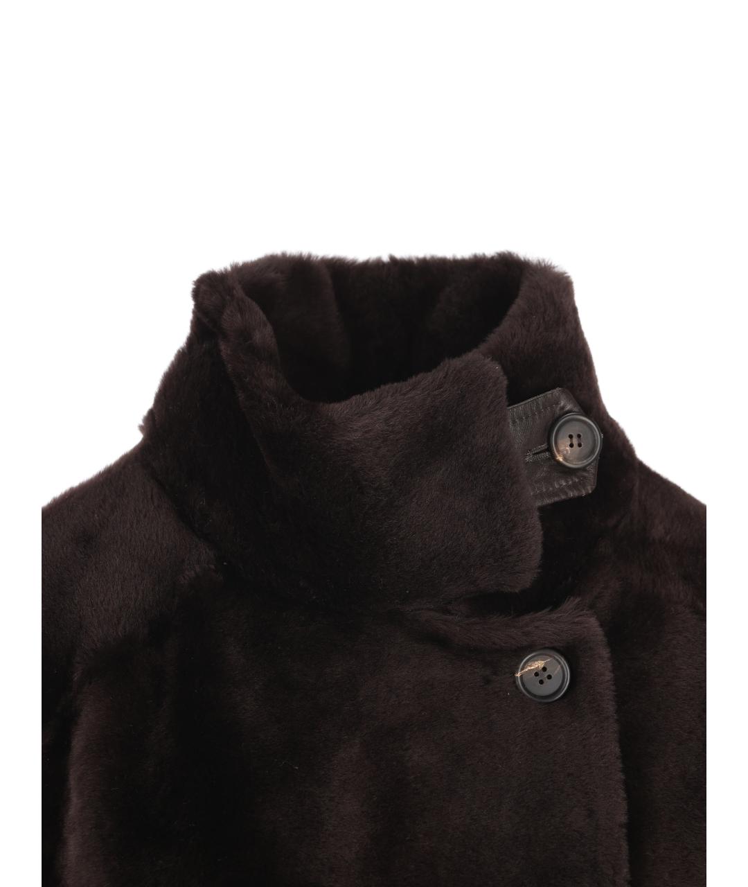 BRUNELLO CUCINELLI Коричневая меховая шуба, фото 3