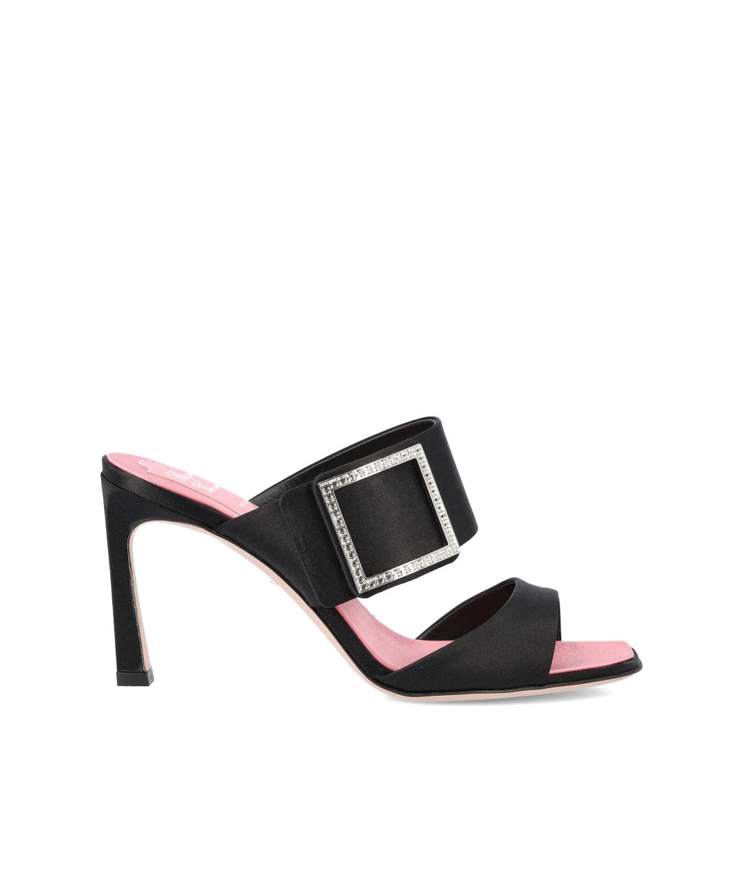 ROGER VIVIER Черные текстильные мюли, фото 5