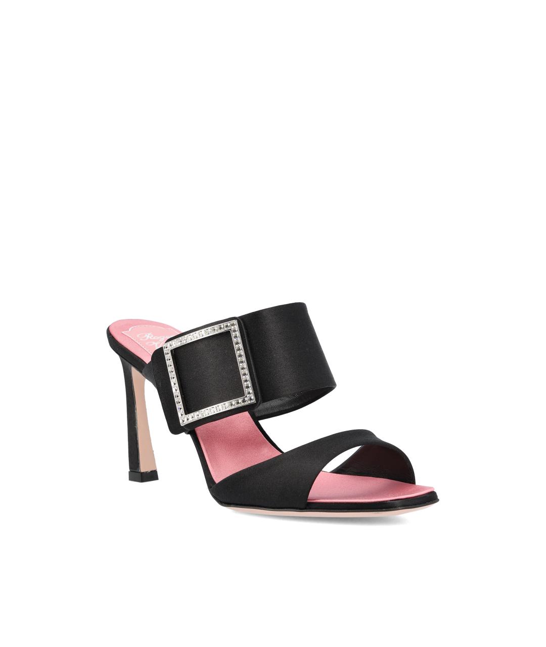 ROGER VIVIER Черные текстильные мюли, фото 2