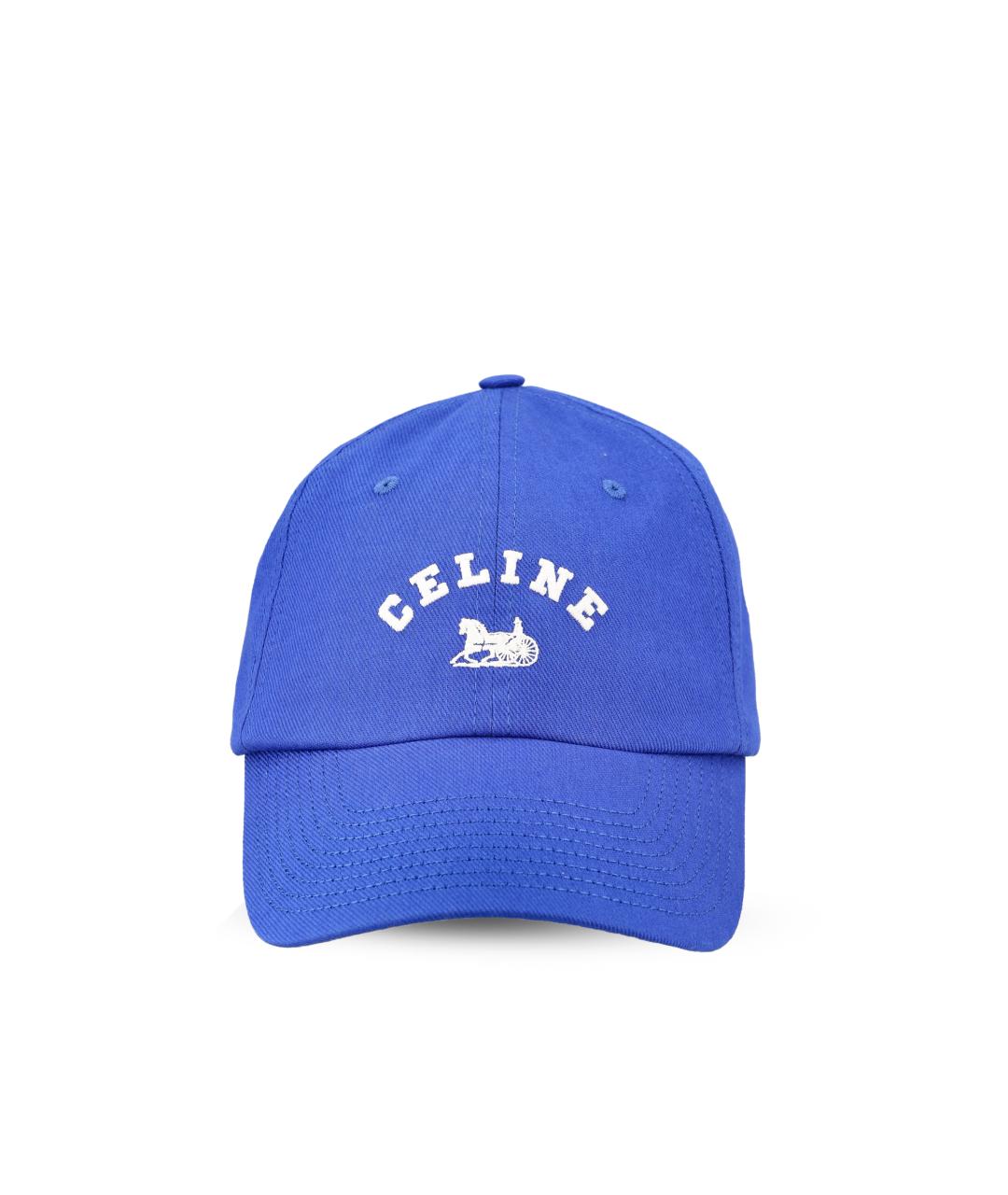 CELINE Синяя хлопковая кепка/бейсболка, фото 2