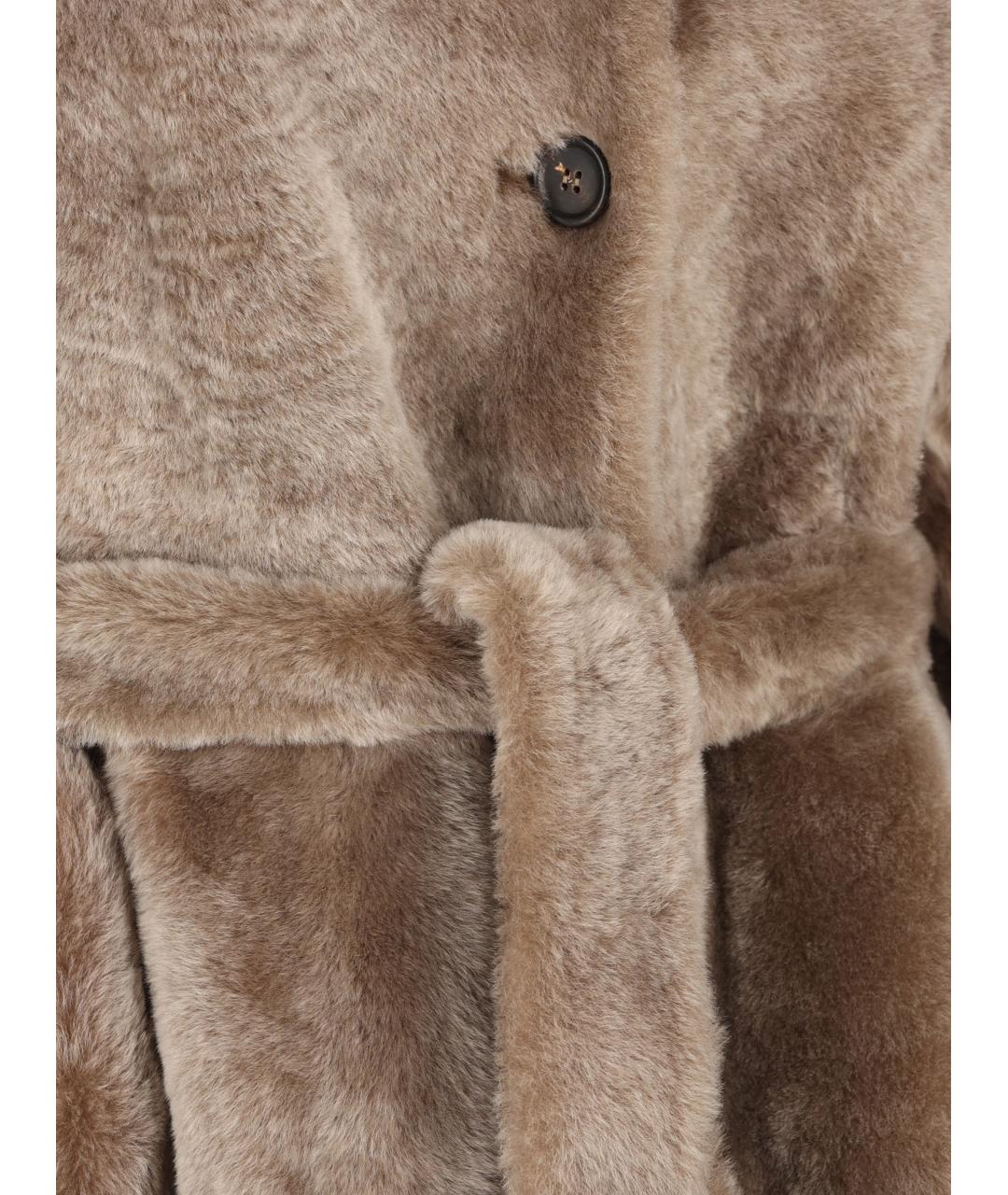 BRUNELLO CUCINELLI Бежевая меховая шуба, фото 4