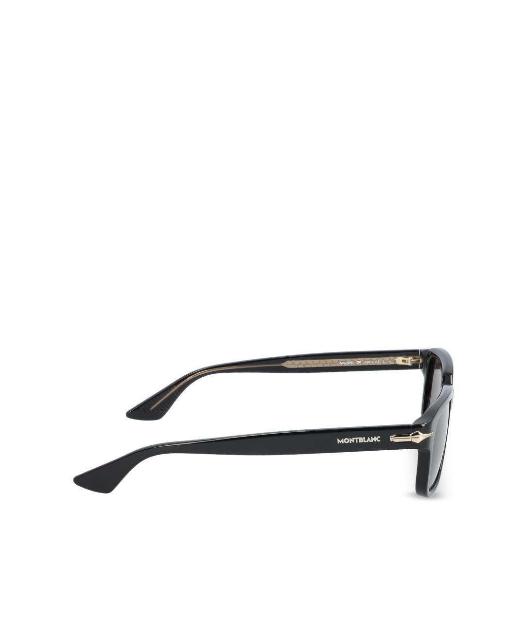 MONTBLANC Черные пластиковые солнцезащитные очки, фото 4