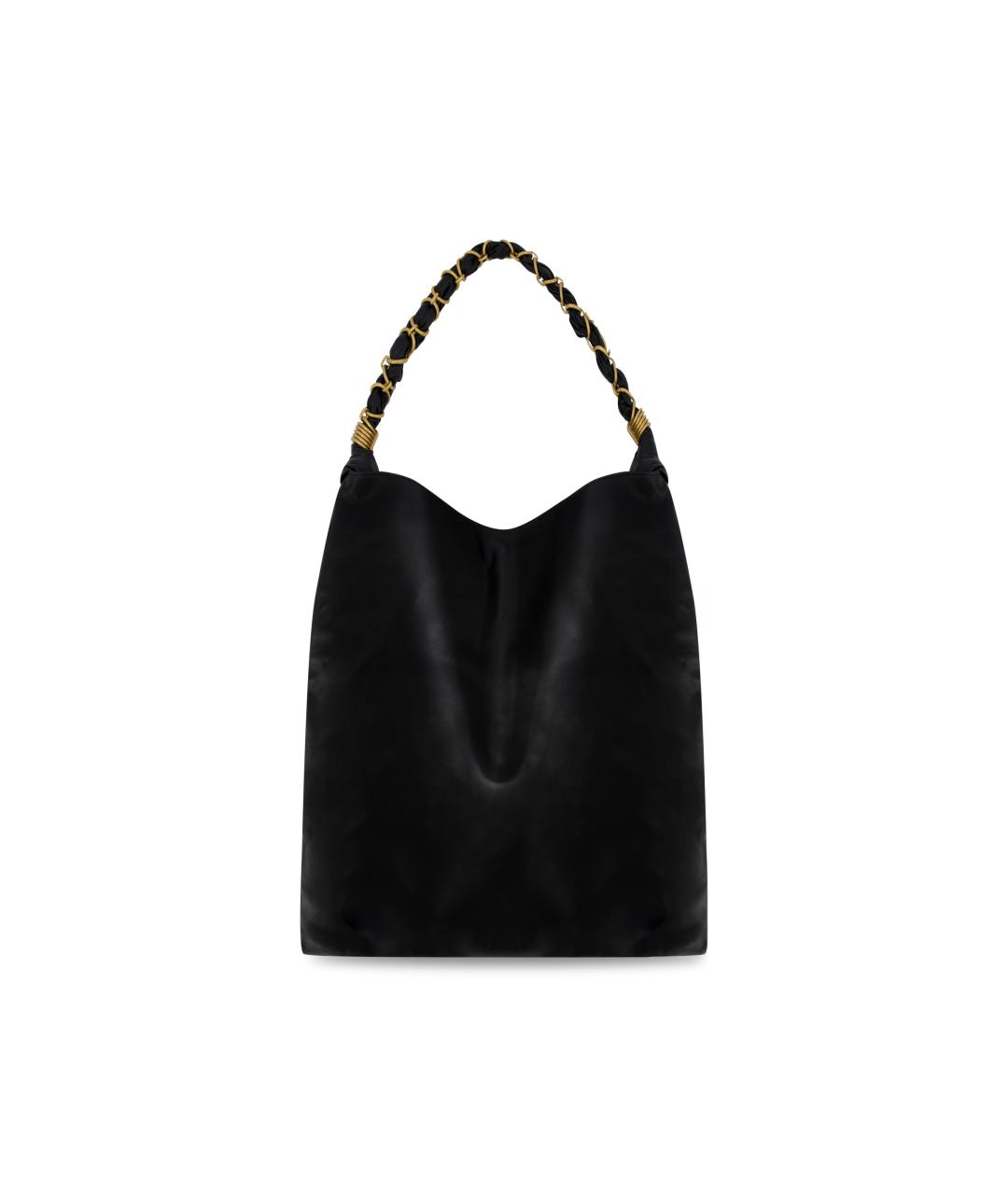 SAINT LAURENT Черная кожаная сумка тоут, фото 2
