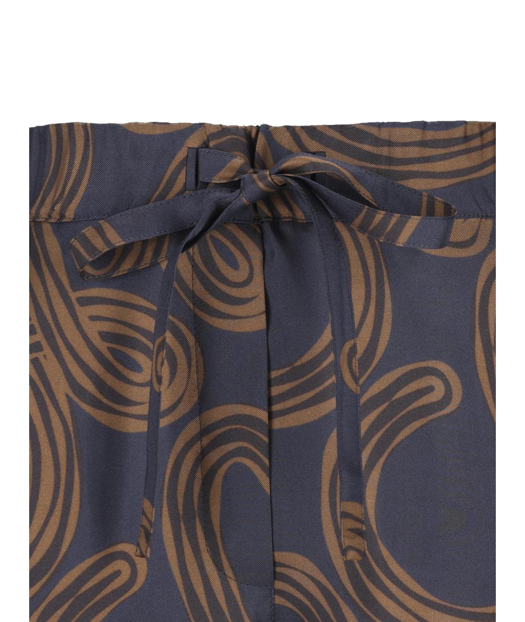 LOEWE Синие шелковые брюки широкие, фото 3
