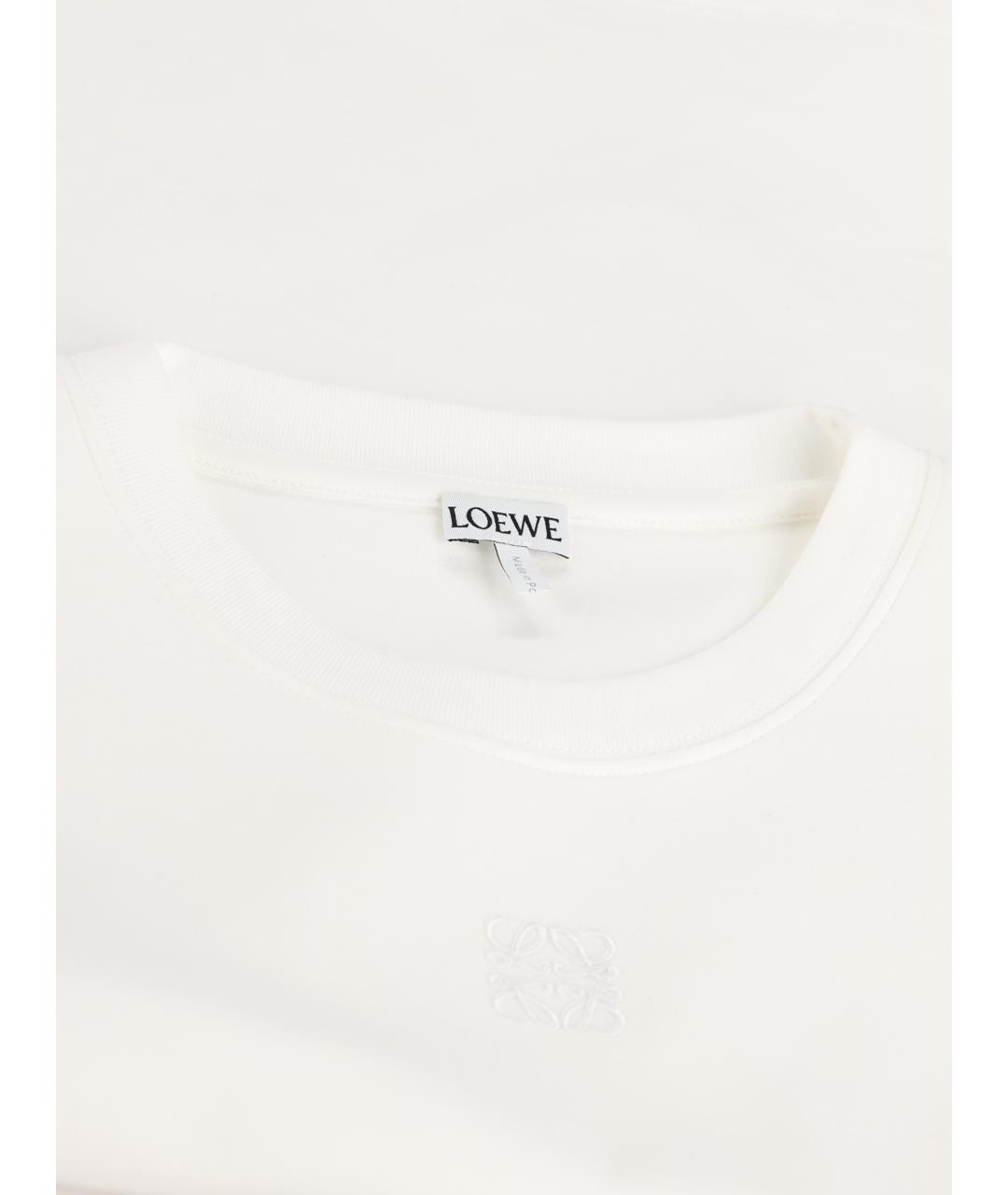 LOEWE Белая хлопковая футболка, фото 4