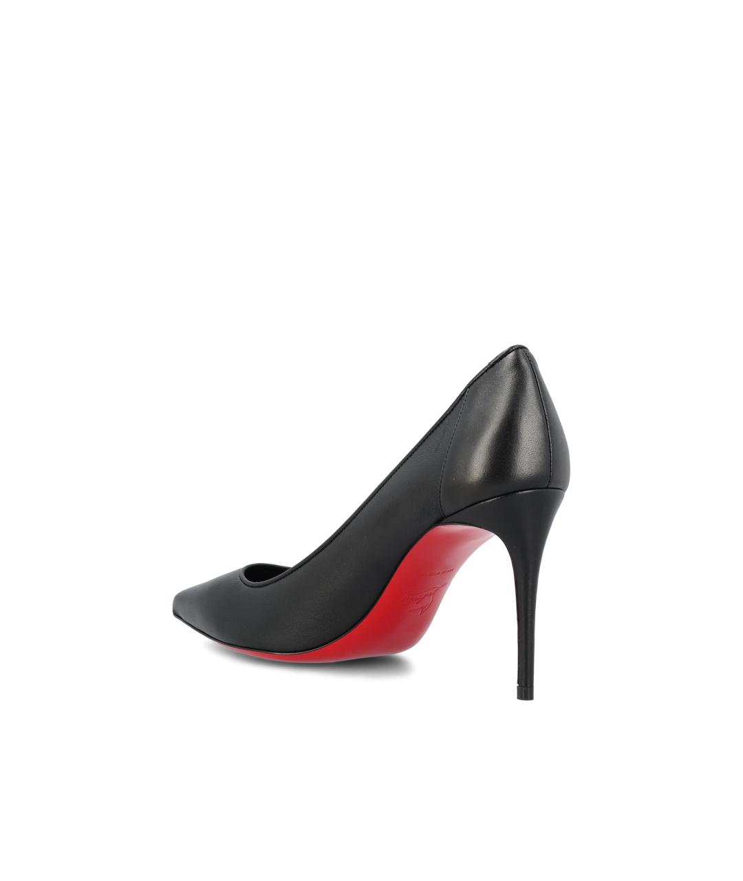 CHRISTIAN LOUBOUTIN Черные кожаные туфли, фото 3