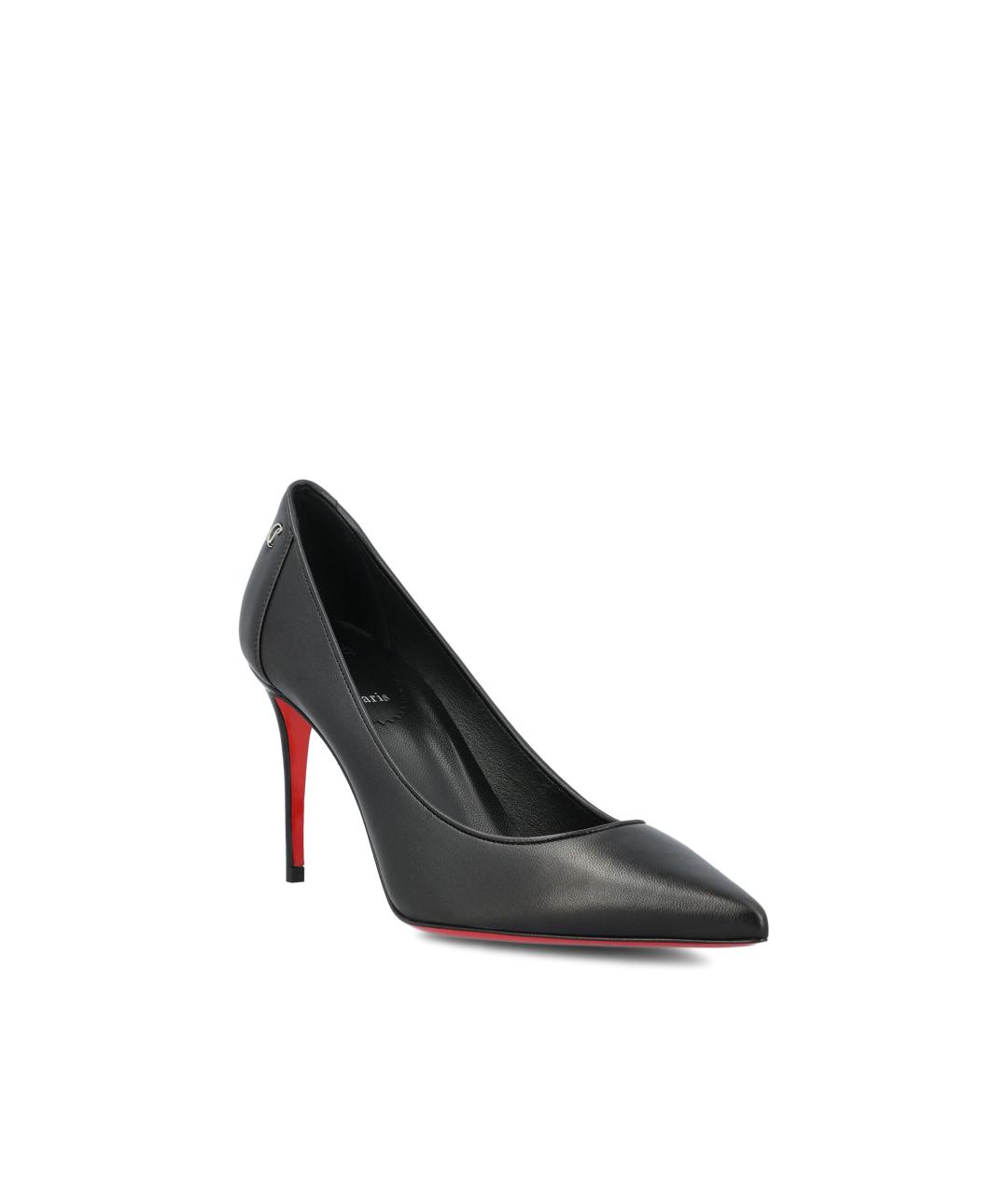 CHRISTIAN LOUBOUTIN Черные кожаные туфли, фото 2