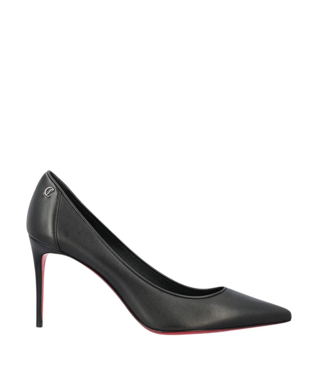 CHRISTIAN LOUBOUTIN Черные кожаные туфли, фото 1