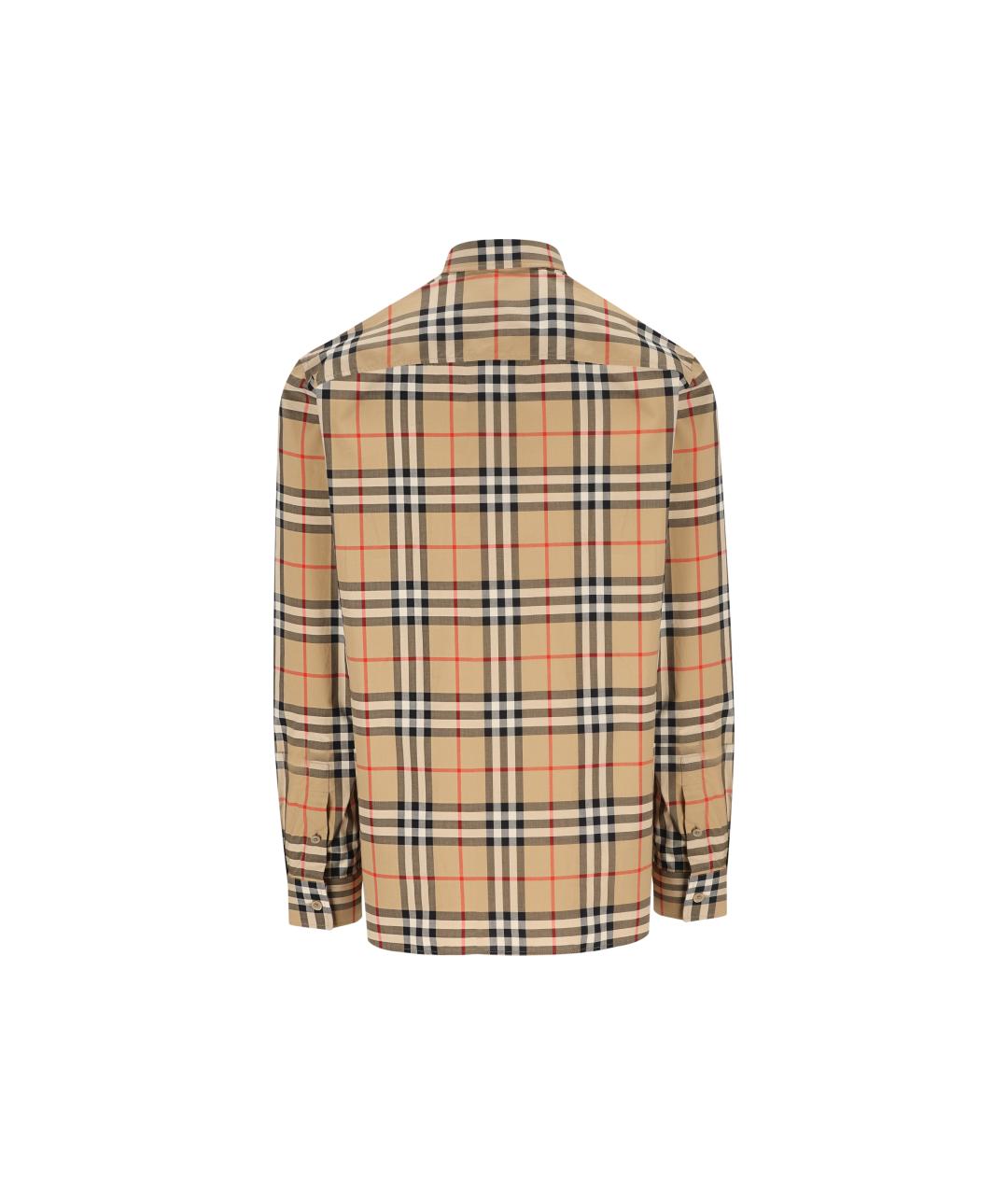 BURBERRY Бежевая хлопковая кэжуал рубашка, фото 2