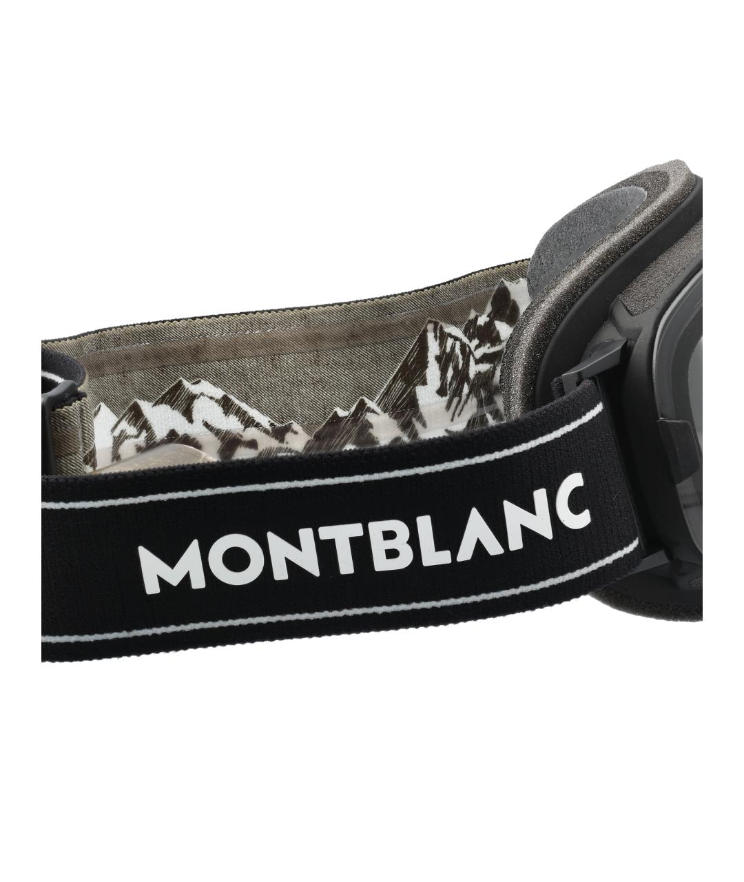 MONTBLANC Черные пластиковые солнцезащитные очки, фото 3