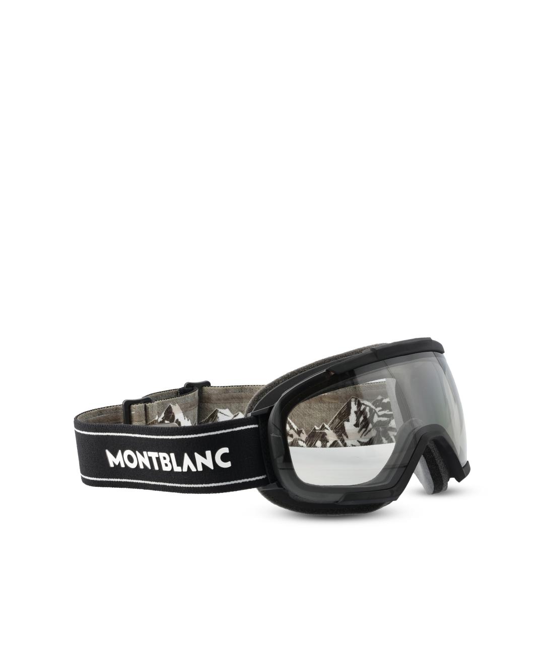 MONTBLANC Черные пластиковые солнцезащитные очки, фото 2