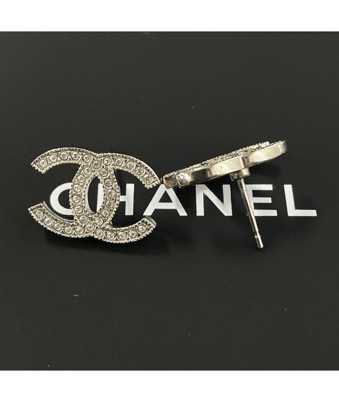CHANEL Серебряные серьги, фото 4